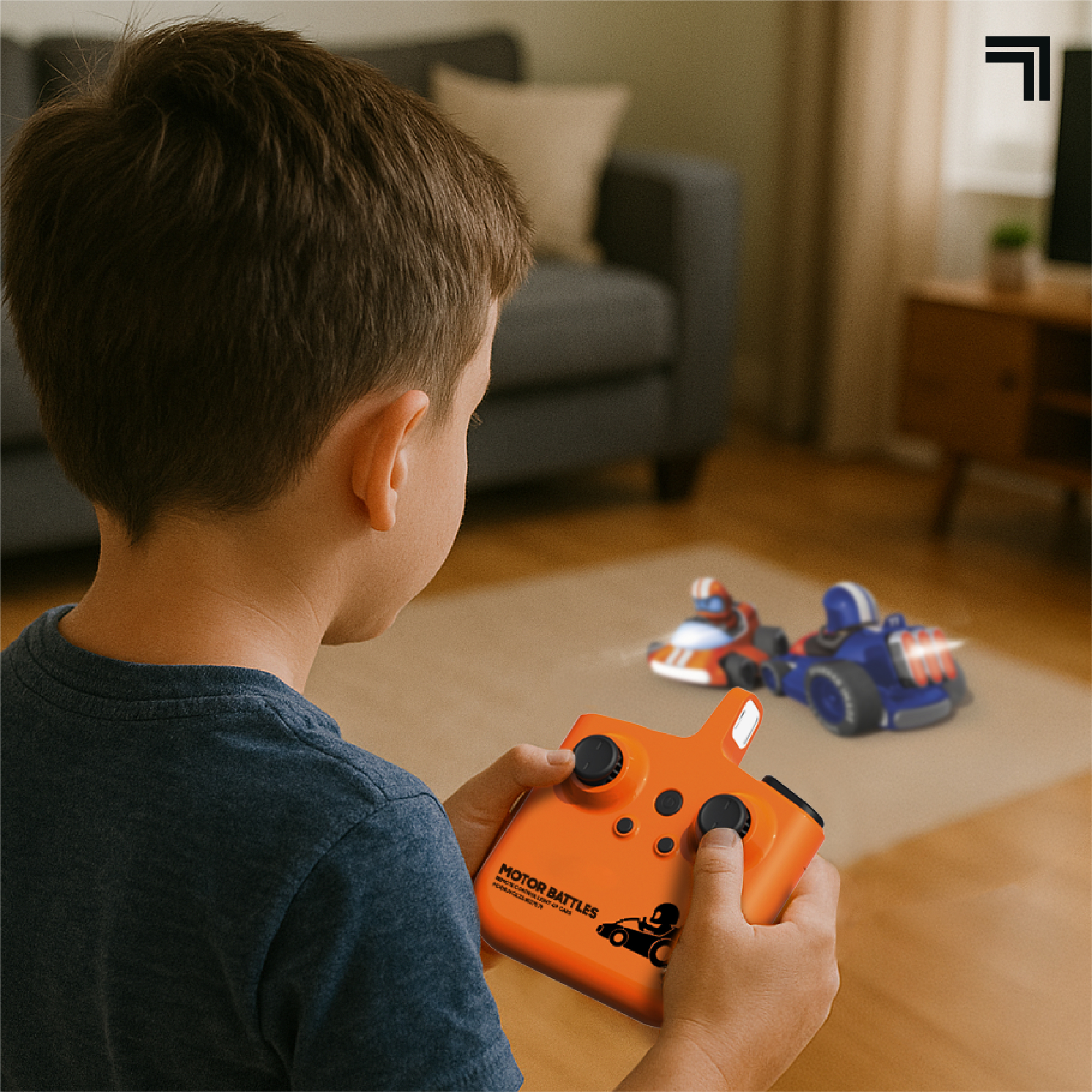 Battaglie rc  team battle racers - auto radiocomandate con luci led, controllo a lungo raggio, e azione multiplayer - Sharper Image