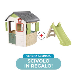Casetta smoby life jura lodge per bambini - gioco all'aperto resistente e sicura - 2+ - SMOBY