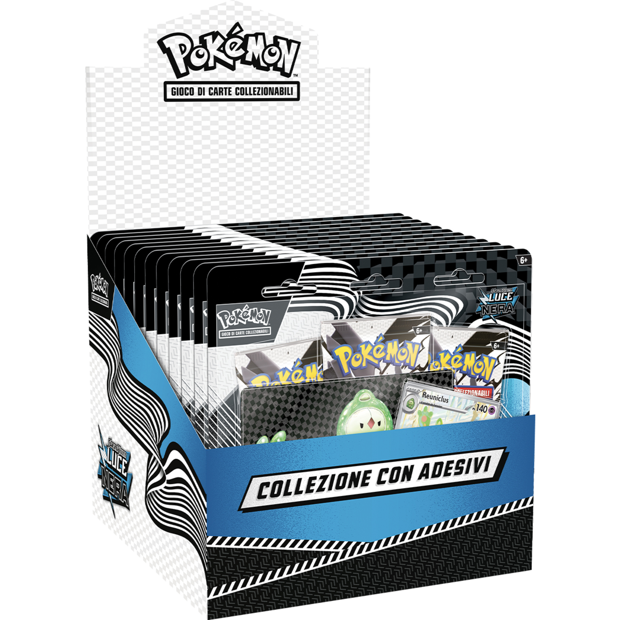 Pokémon collezione con adesivi dell'espansione scarlatto e violetto - luce nera - POKEMON