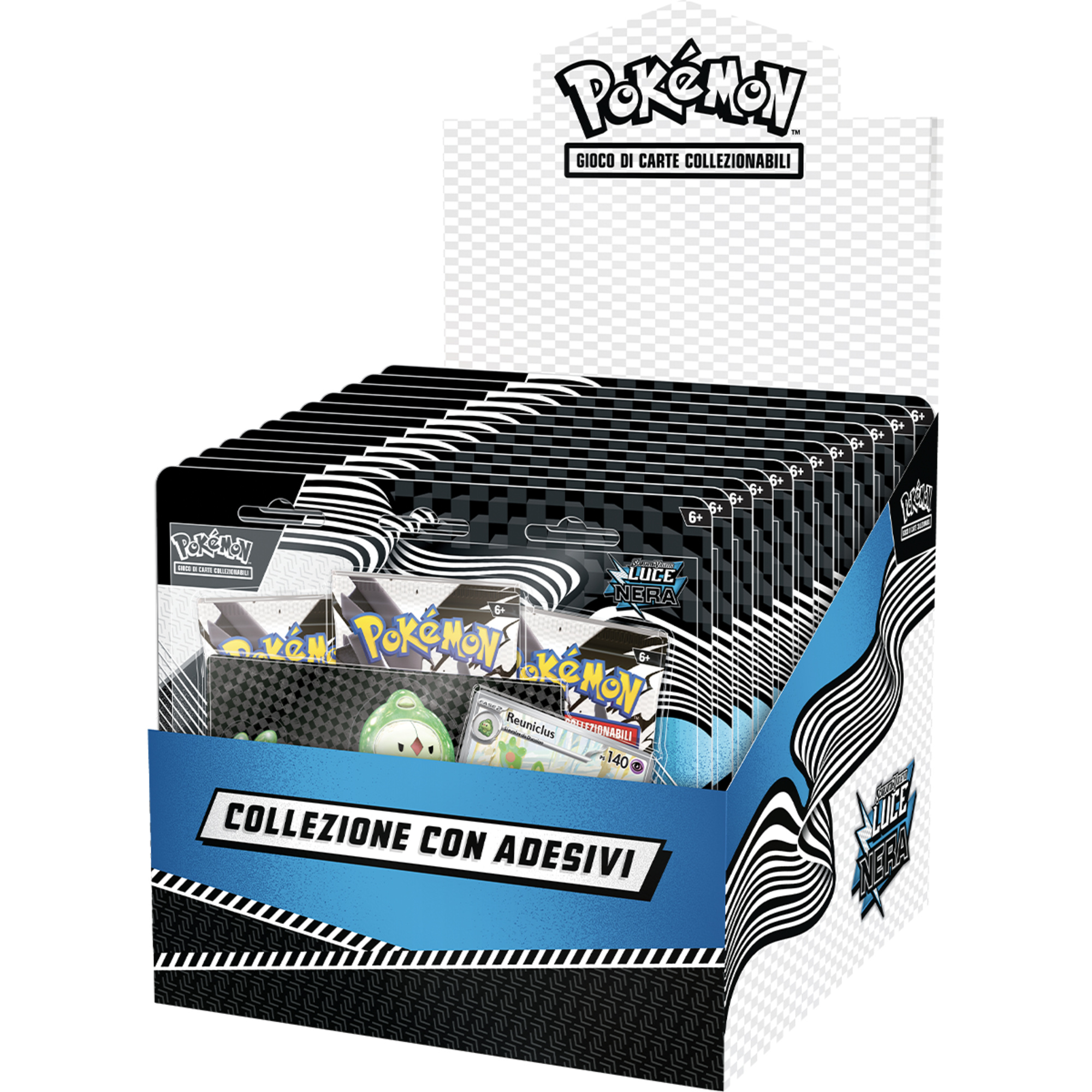 Pokémon collezione con adesivi dell'espansione scarlatto e violetto - luce nera - POKEMON