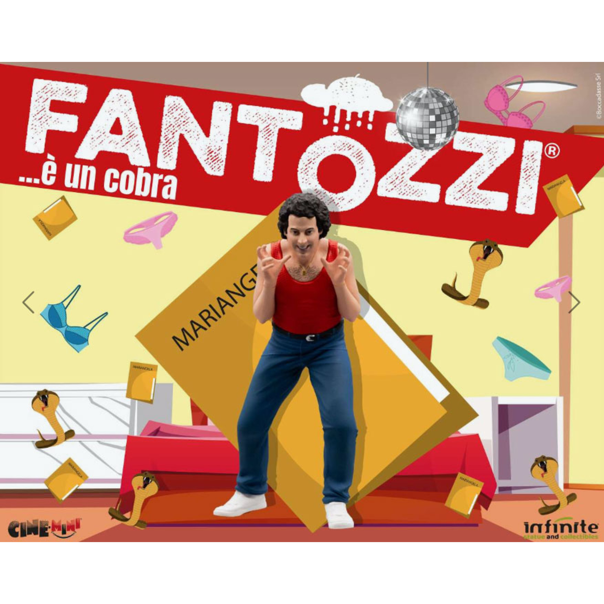 Fantozzi mini figure serie 1 un cobra + libretto - infinite statue 10 cm - DB LINE
