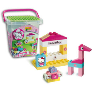Secchiello costruzioni 104 pezzi con adesivi e piastra - hello kitty - Hello Kitty