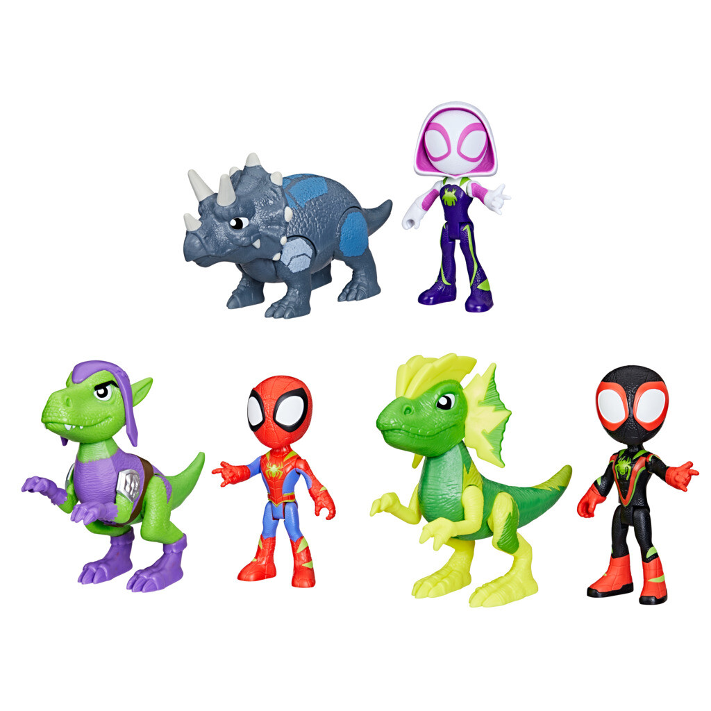 Hasbro spidey e i suoi fantastici amici - spidey con cattivo dino spidey, assortito - 3+ - SPIDEY