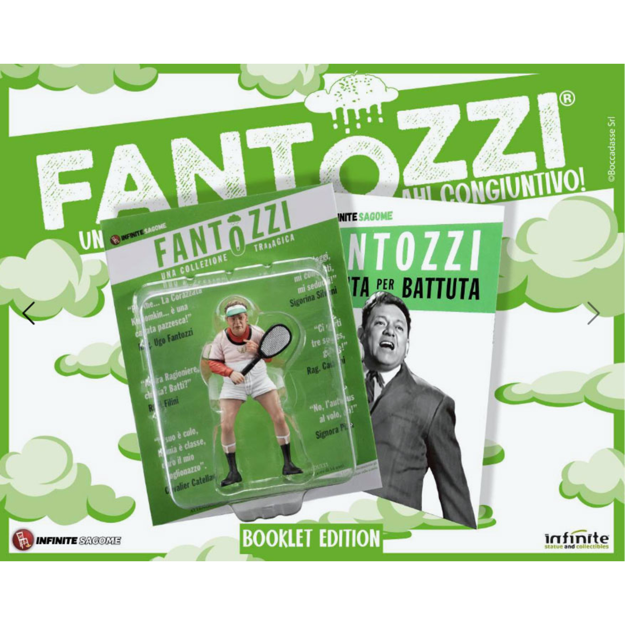 Fantozzi mini figure serie 1 alla bersagliera  + libretto - infinite statue 10 cm - DB LINE