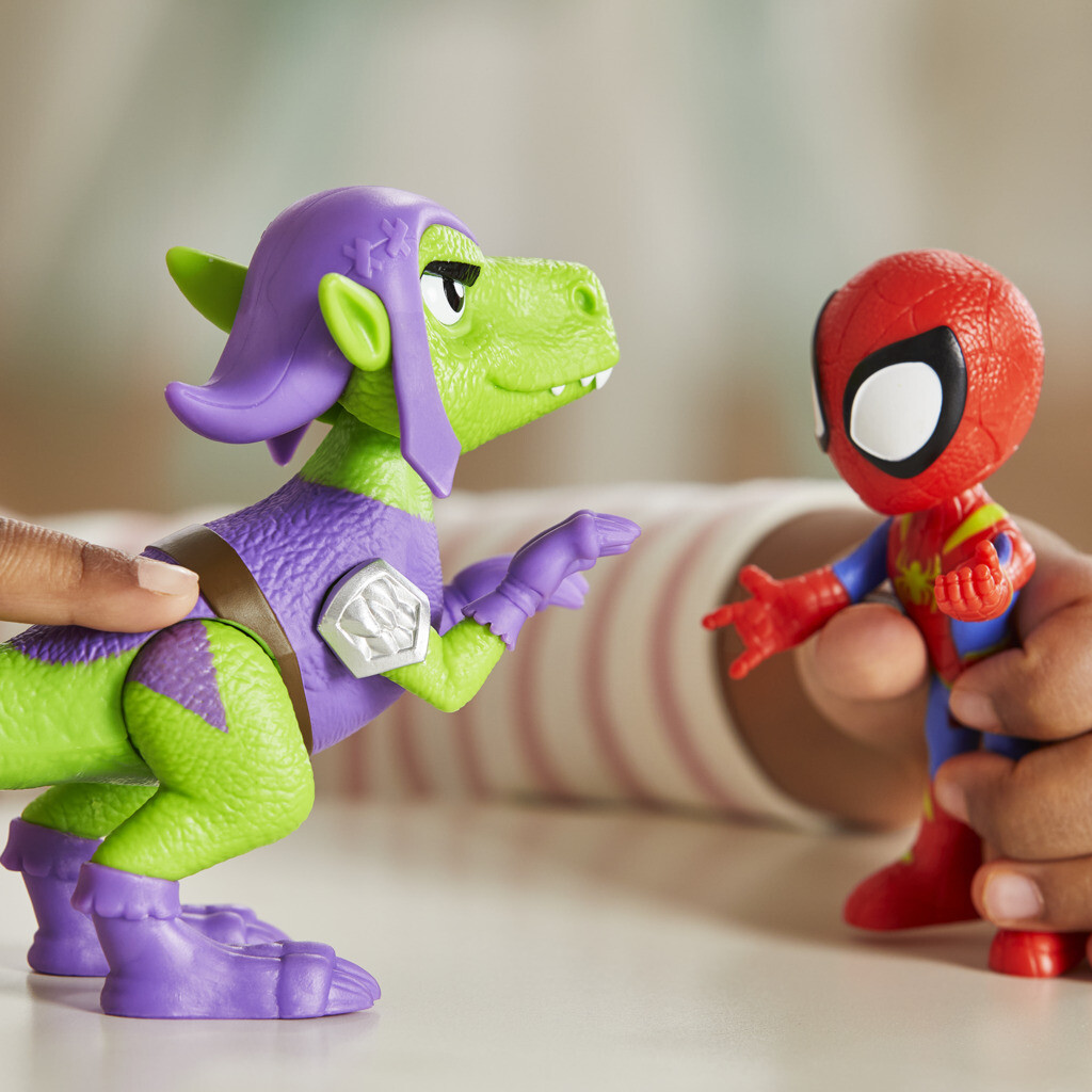 Hasbro spidey e i suoi fantastici amici - spidey con cattivo dino spidey, assortito - 3+ - SPIDEY