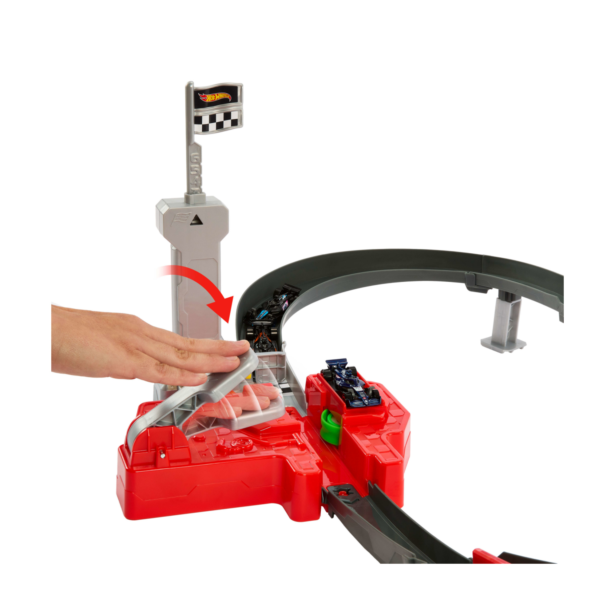 Hot wheels racing - circuito sprint formula 1, set pista a due modalità di gioco e con 3 veicoli f1 inclusi - Hot Wheels