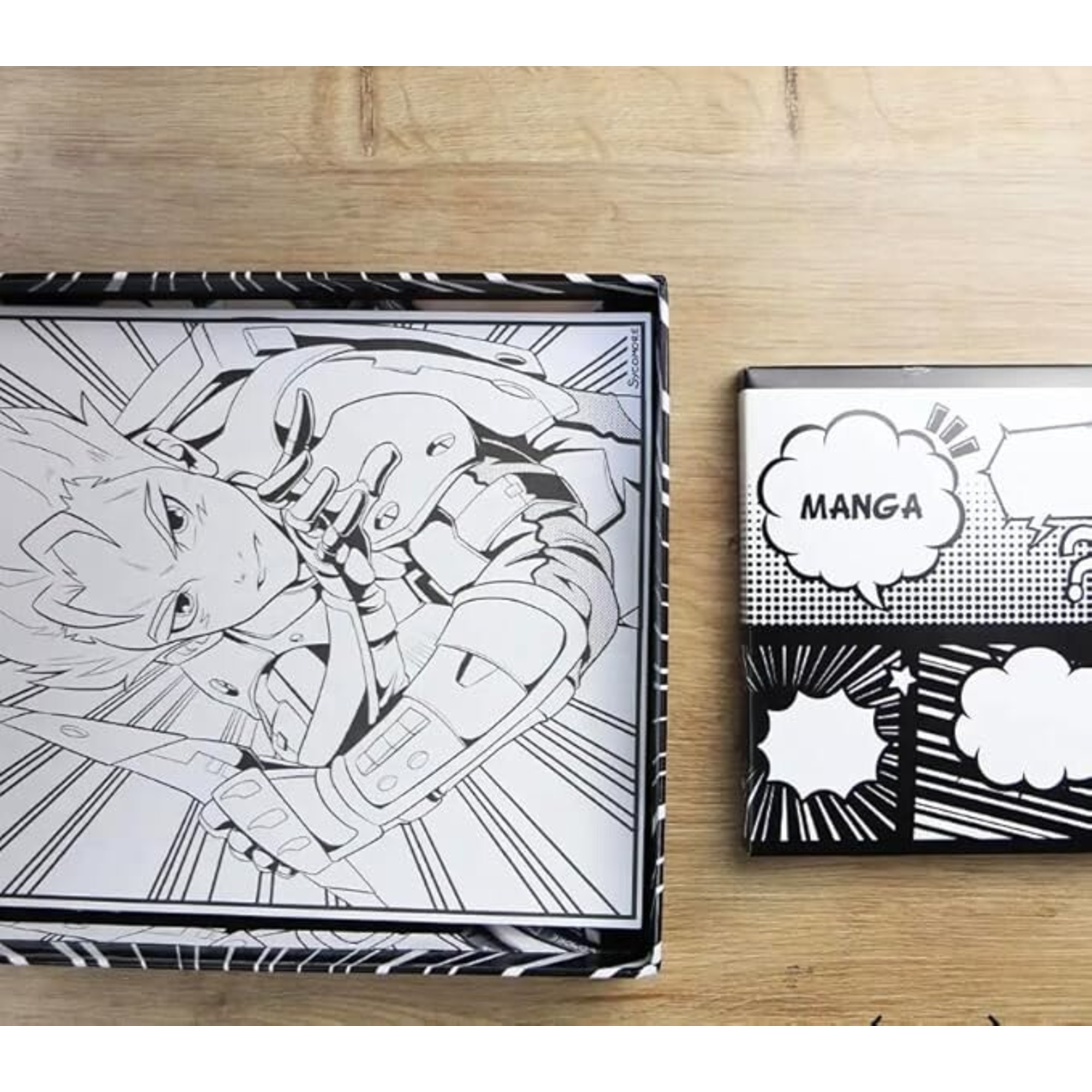 Sycomore - pennarelli e fogli con griglia manga - il tempo degli eroi - 