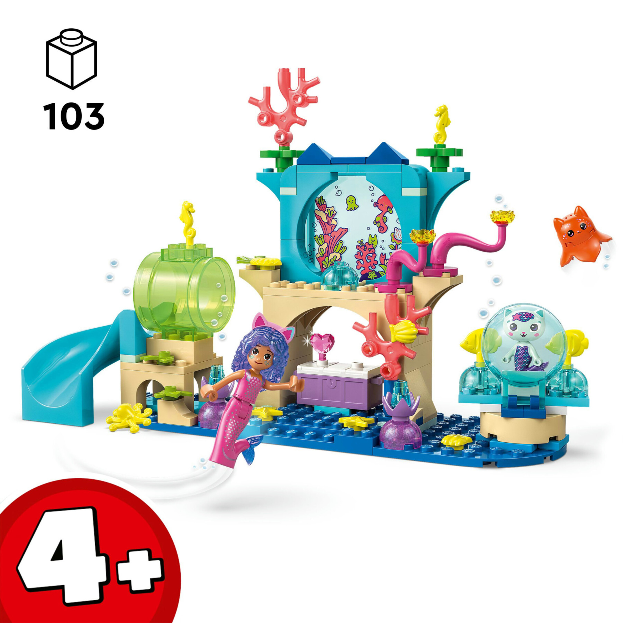 Lego 11204 - gabby’s dollhouse avventura acquario con bambolina, 4+ - GABBY'S DOLLHOUSE, Lego