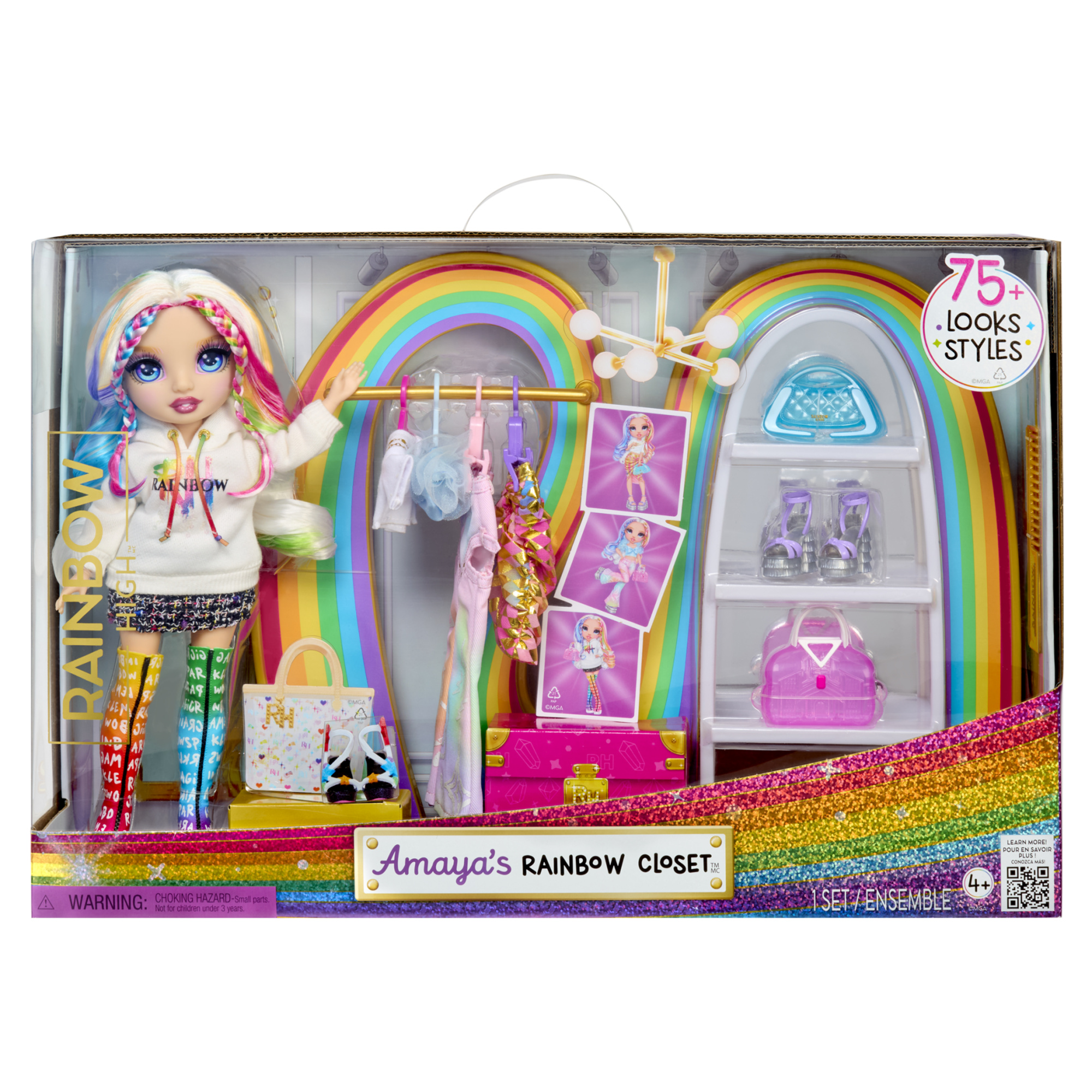 Rainbow high - amaya's rainbow closet con bambola e abiti - Rainbow High