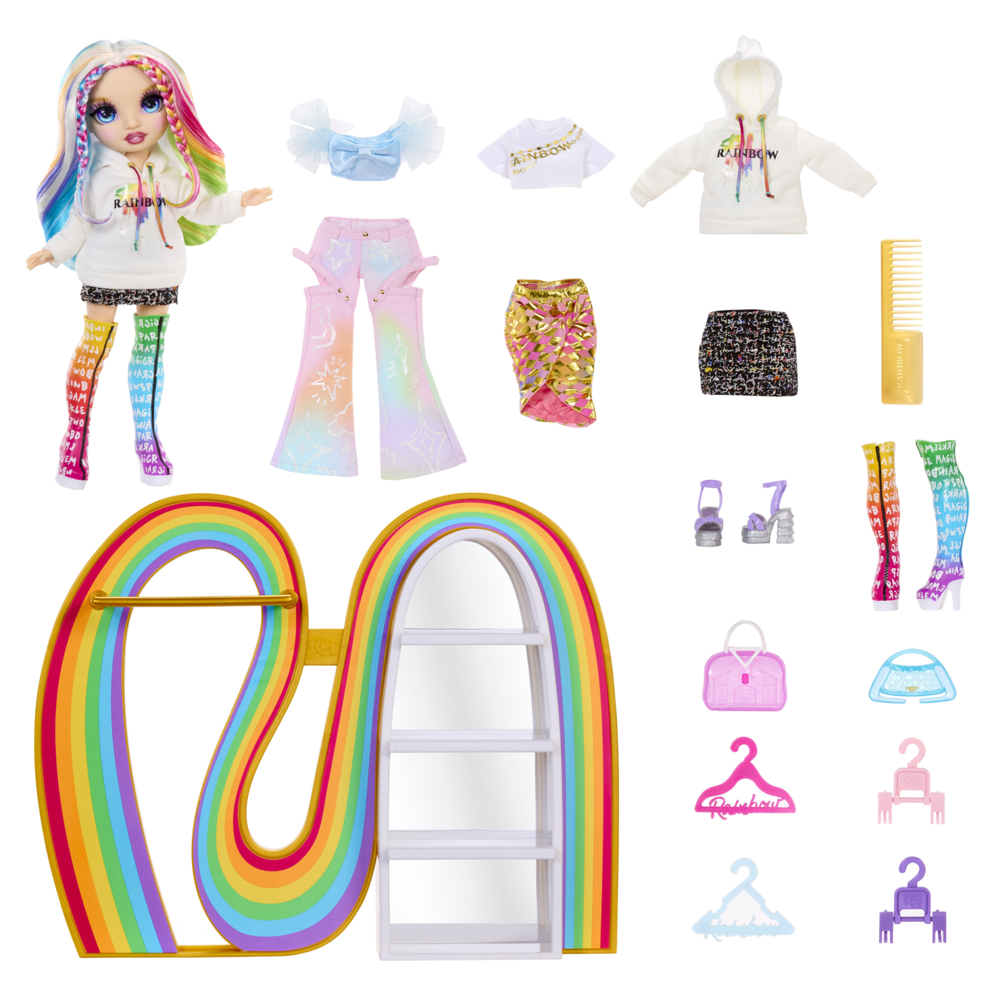 Rainbow high - amaya's rainbow closet con bambola e abiti - Rainbow High