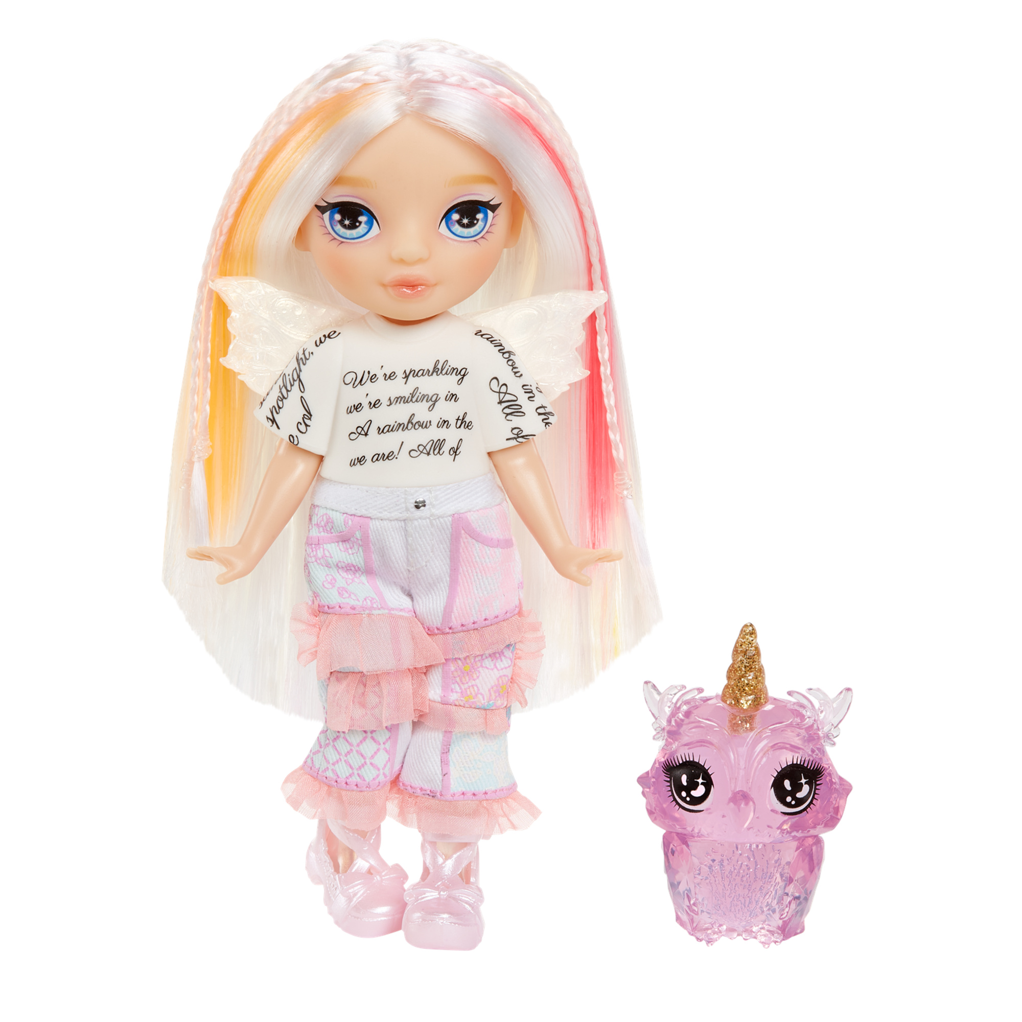 Rainbow high littles - fairy doll  singola assortita 14 cm con pet fantasy - Rainbow High