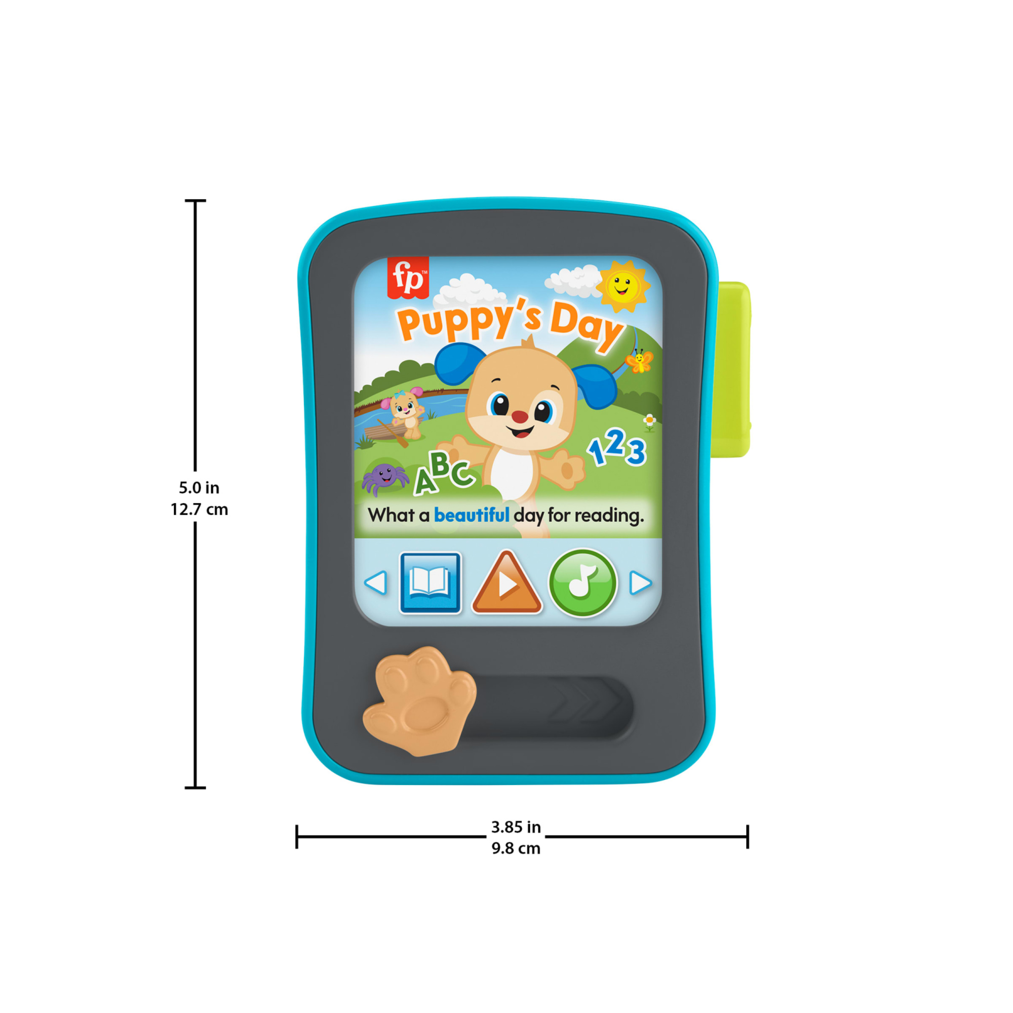 Fisher-price - tablet delle storie di cagnolino, finto e-reader con luci, canzoni didattiche e classiche filastrocche - FISHER PRICE