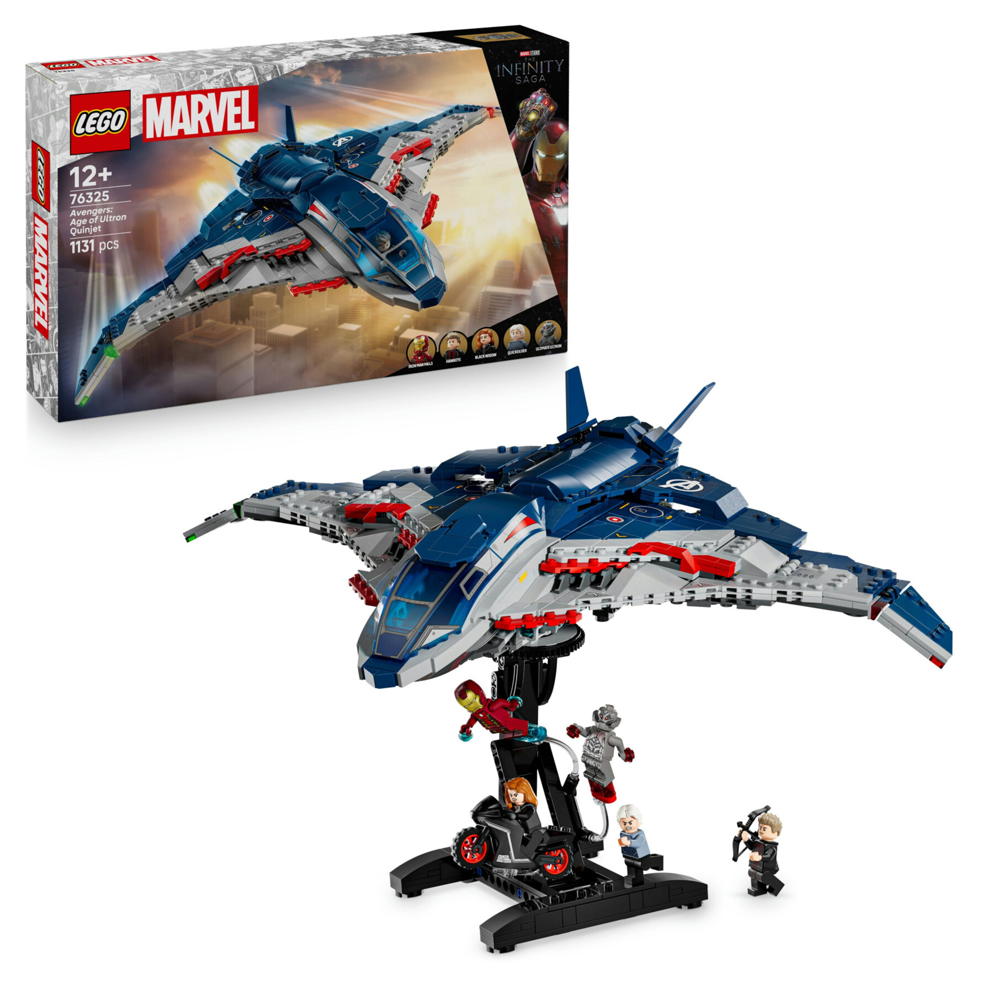 Lego marvel - 76325 - quinjet avengers: age of ultron - aereo giocattolo - LEGO SUPER HEROES, Lego