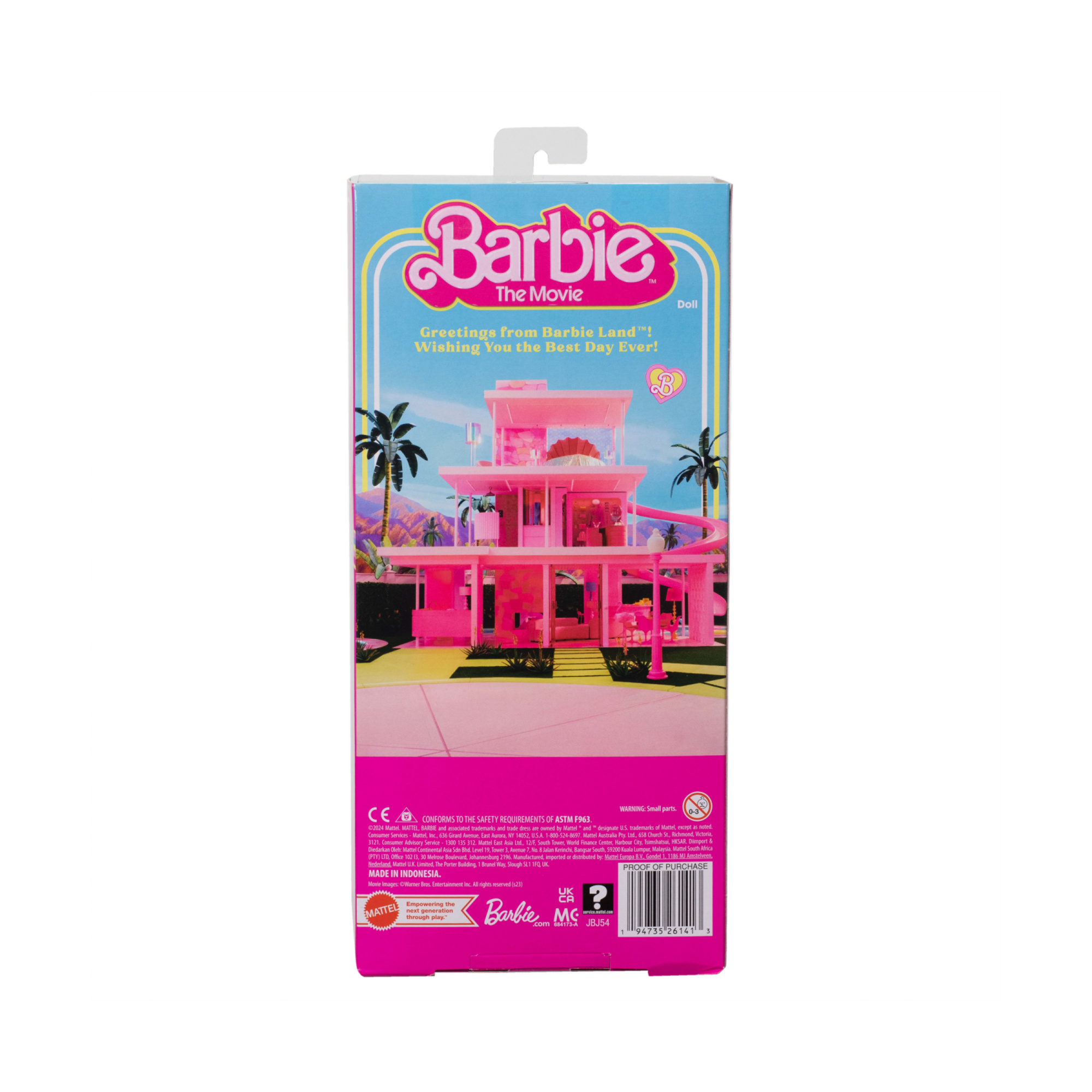 Barbie il film - ken giorno perfetto, bambola con completo da spiaggia a righe rosa e verde pastello, tavola da surf e sneakers - Barbie
