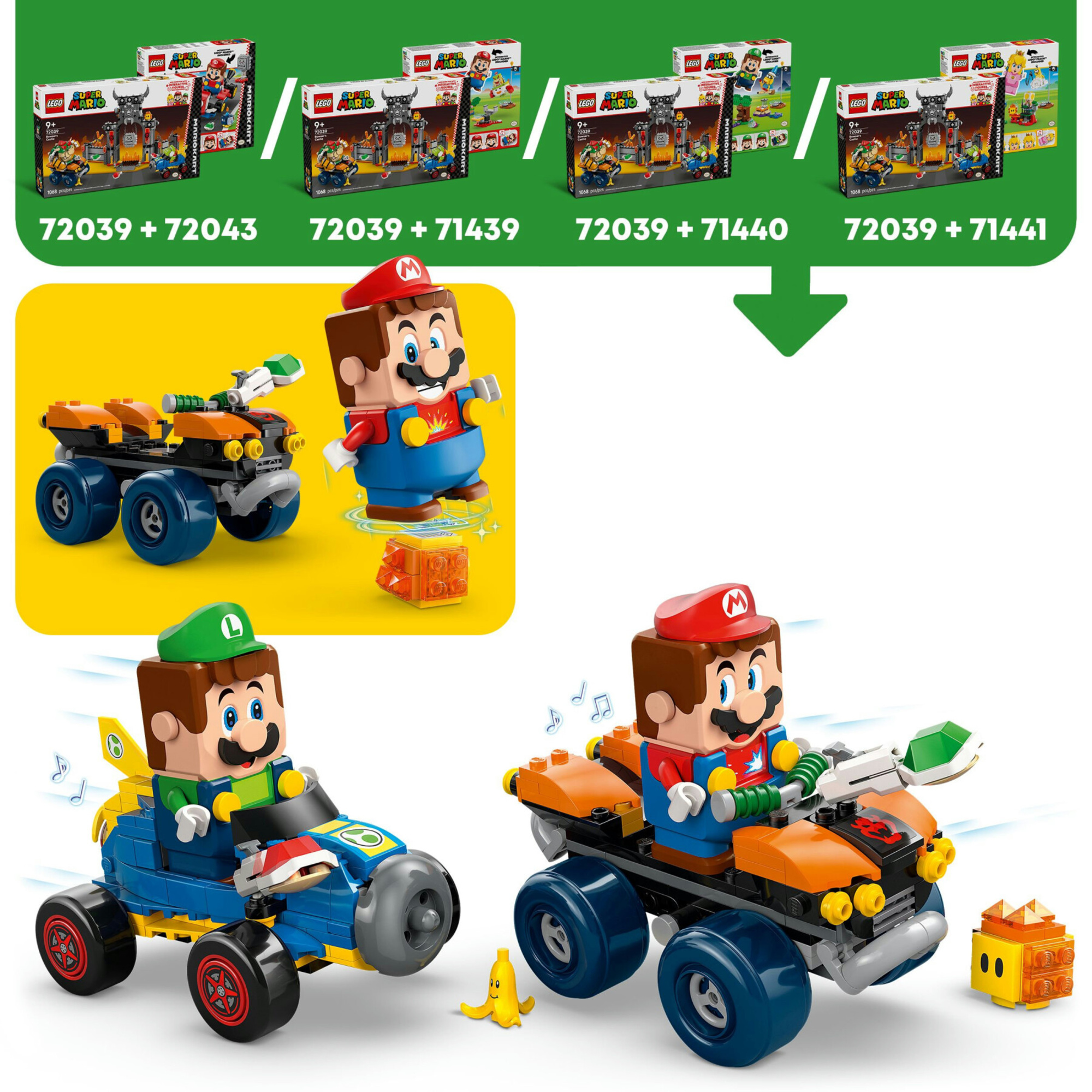 Lego 72039 - mario kart castello di bowser con 2 macchine, 9+ anni - LEGO® Super Mario™, Lego