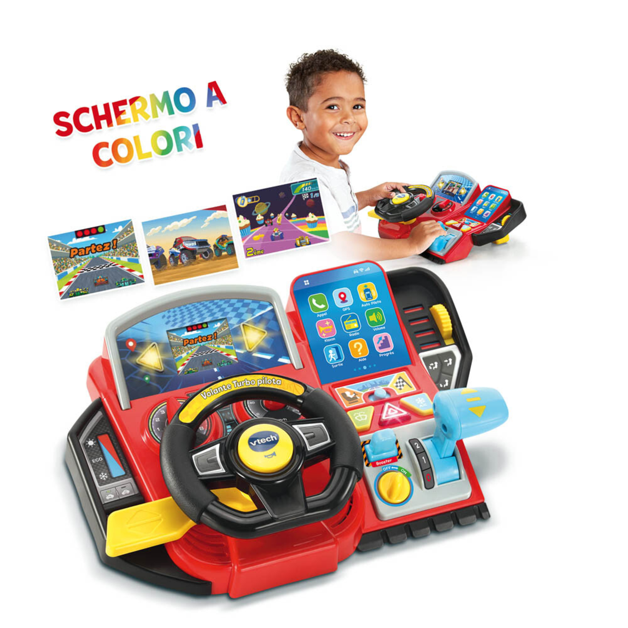 Volante turbo pilota - simulatore di guida interattivo con schermo – vtech - VTECH