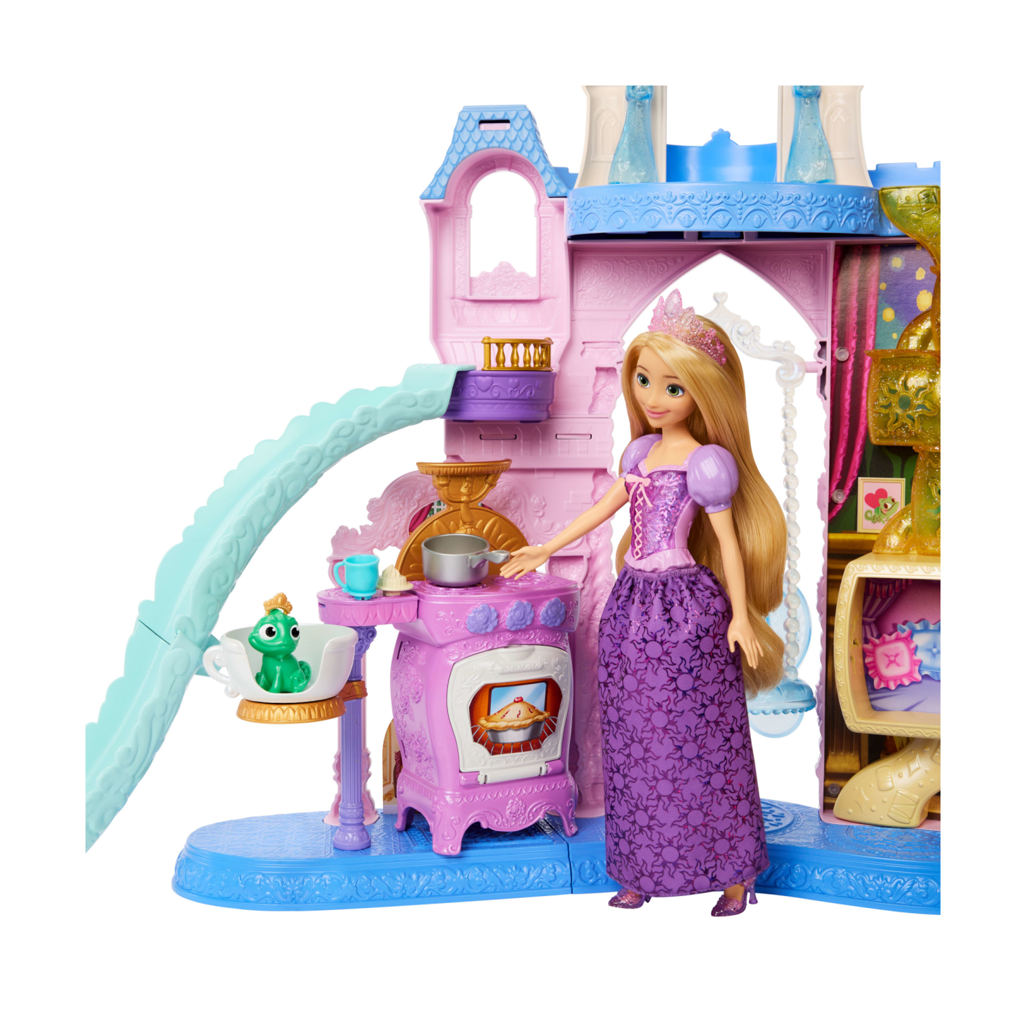 Mattel disney princess - palazzo dei cuccioli, set ispirato al film con 7 aree di gioco, 3 amici animali e oltre 17 accessori - DISNEY PRINCESS