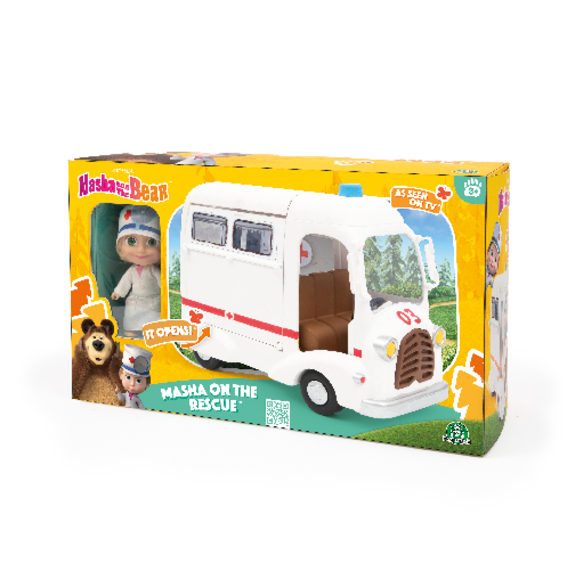Masha playset ambulanza con bambola 12 cm & accessori - MASHA & ORSO