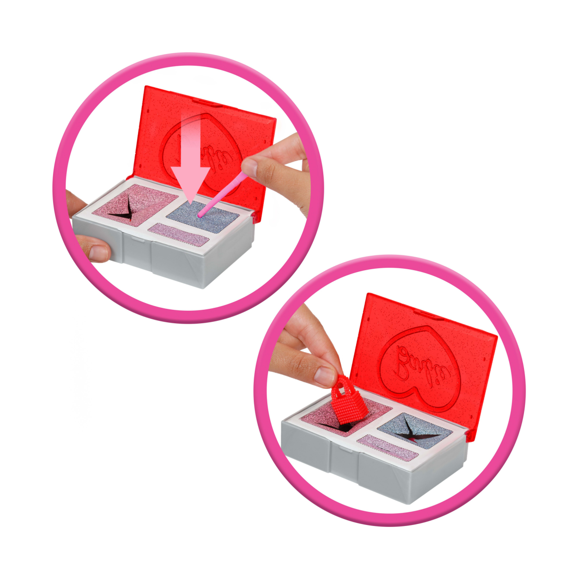 Barbie - party surprise make-up party vestito rosa, bambola con 10 accessori a sorpresa ed effetto cambia colore - Barbie