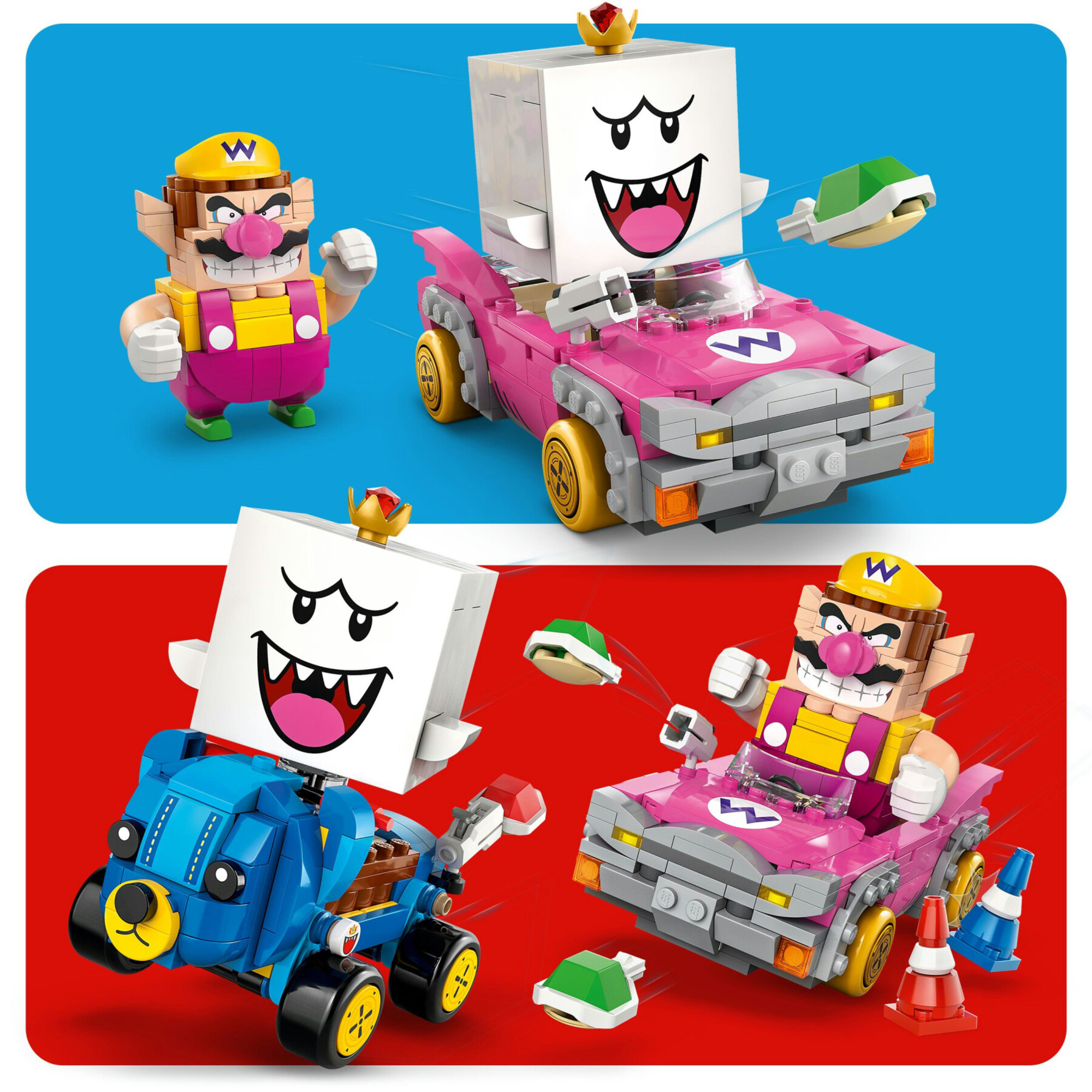 Lego 72038 - mario kart wario vs re boo con 2 veicoli, 8+ anni - Lego