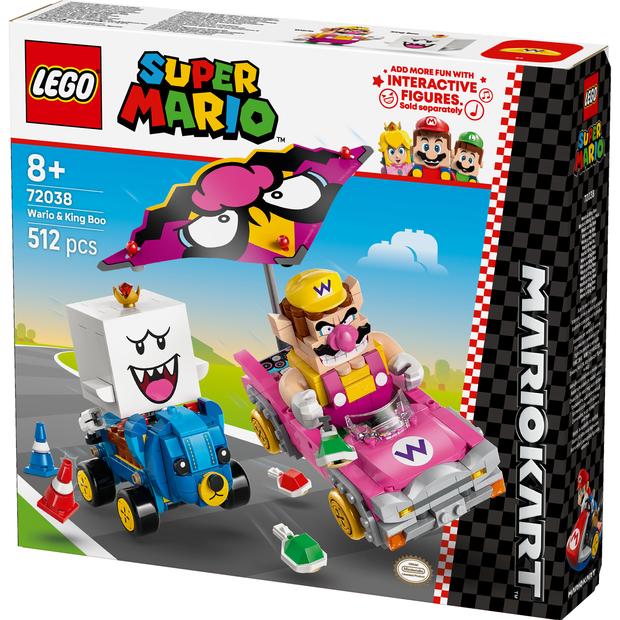 Lego 72038 - mario kart wario vs re boo con 2 veicoli, 8+ anni - Lego