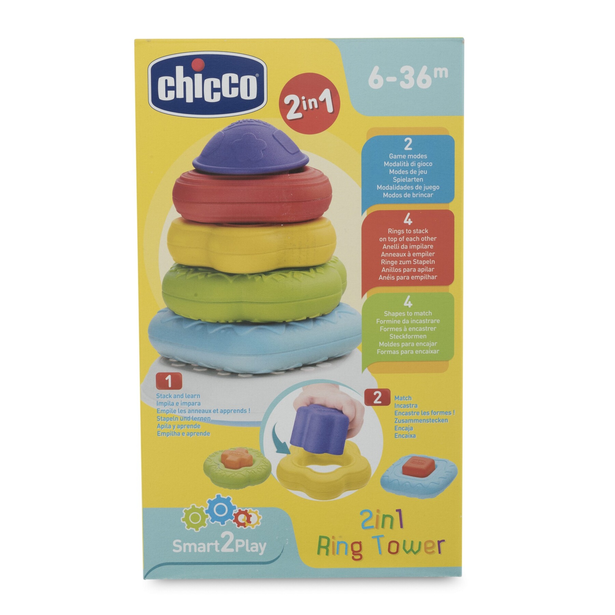 2 in 1 torre degli anelli - smart2play - chicco - Chicco