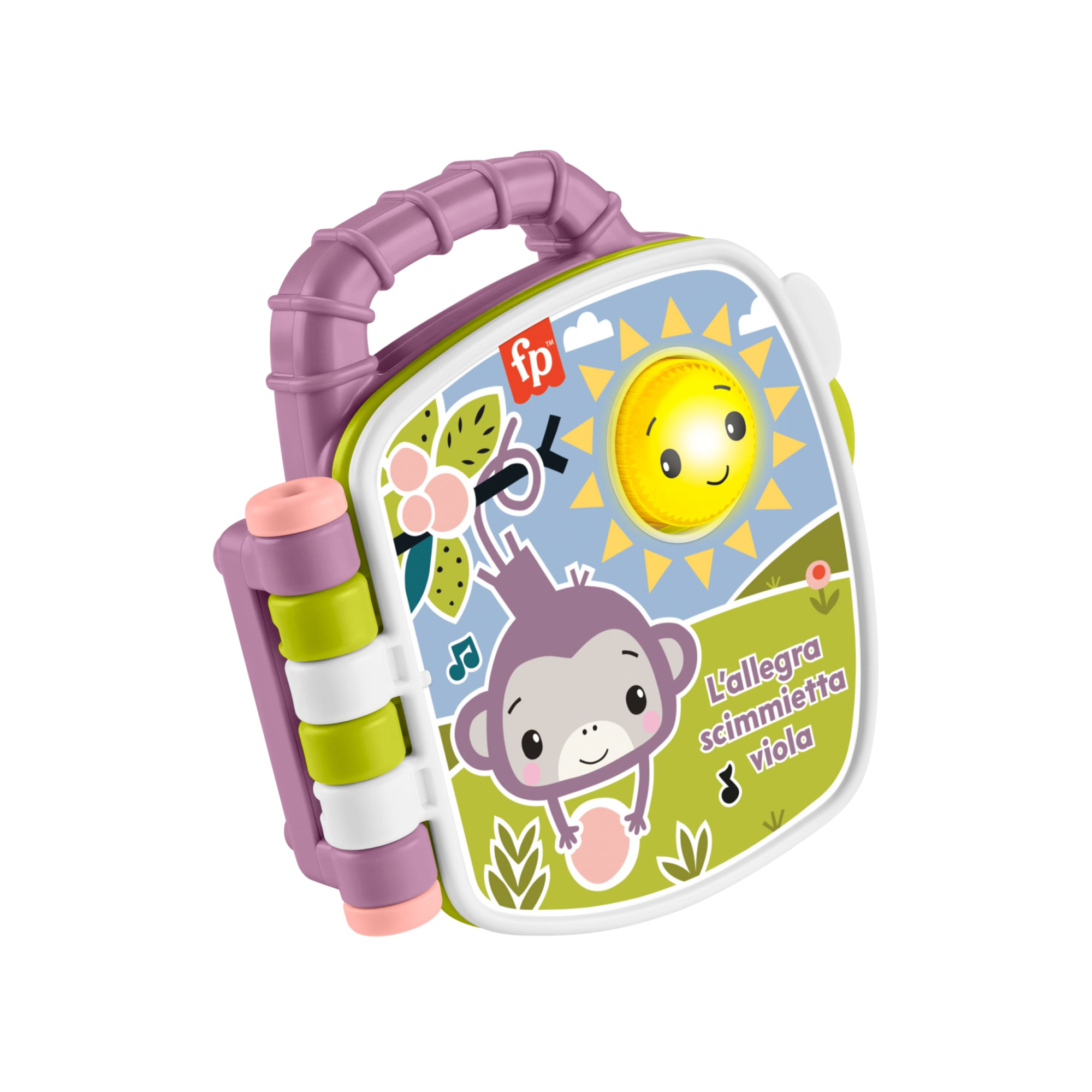 Fisher-price - il libro delle canzoncine della scimmietta viola, con luci e suoni per l'apprendimento, versione in italiano - FISHER PRICE