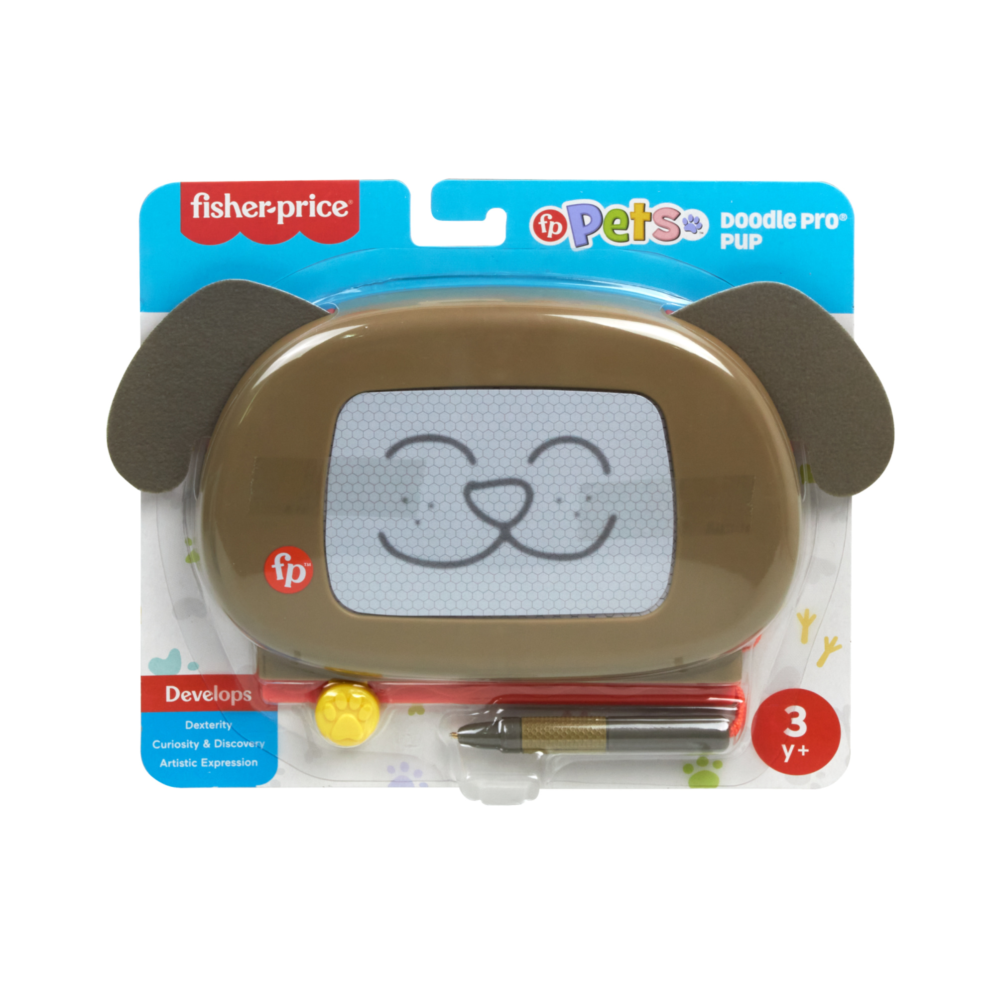 Fisher-price pets - lavagnetta dei cuccioli, lavagna magnetica cancellabile a tema animali, disegna cani e gatti - FISHER PRICE