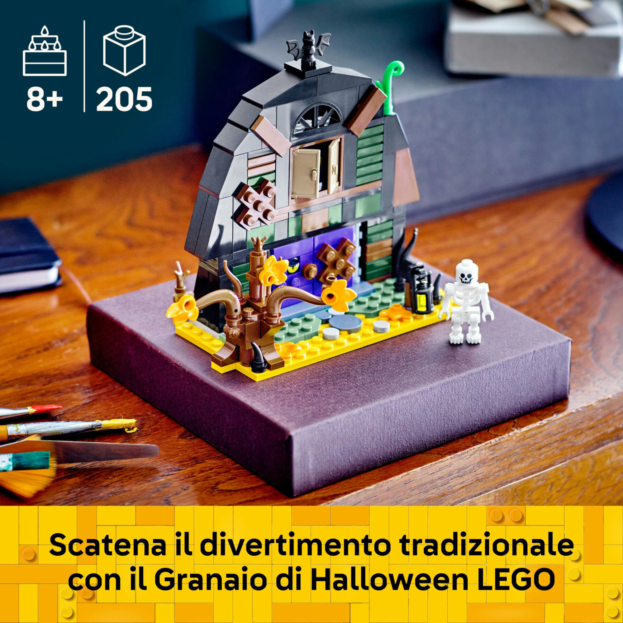 Lego 40721 - granaio di halloween con minifigure e accessori, 8+ anni - LEGO ICONS
