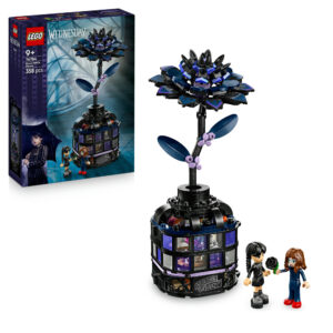 Lego 76784 - wednesday fiore di dalia nero con 2 bamboline, 9+ anni - Lego