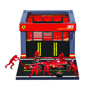 Pit stop ferrari con auto ferrari sf-24 #16 leclerc 1:43 - BBURAGO