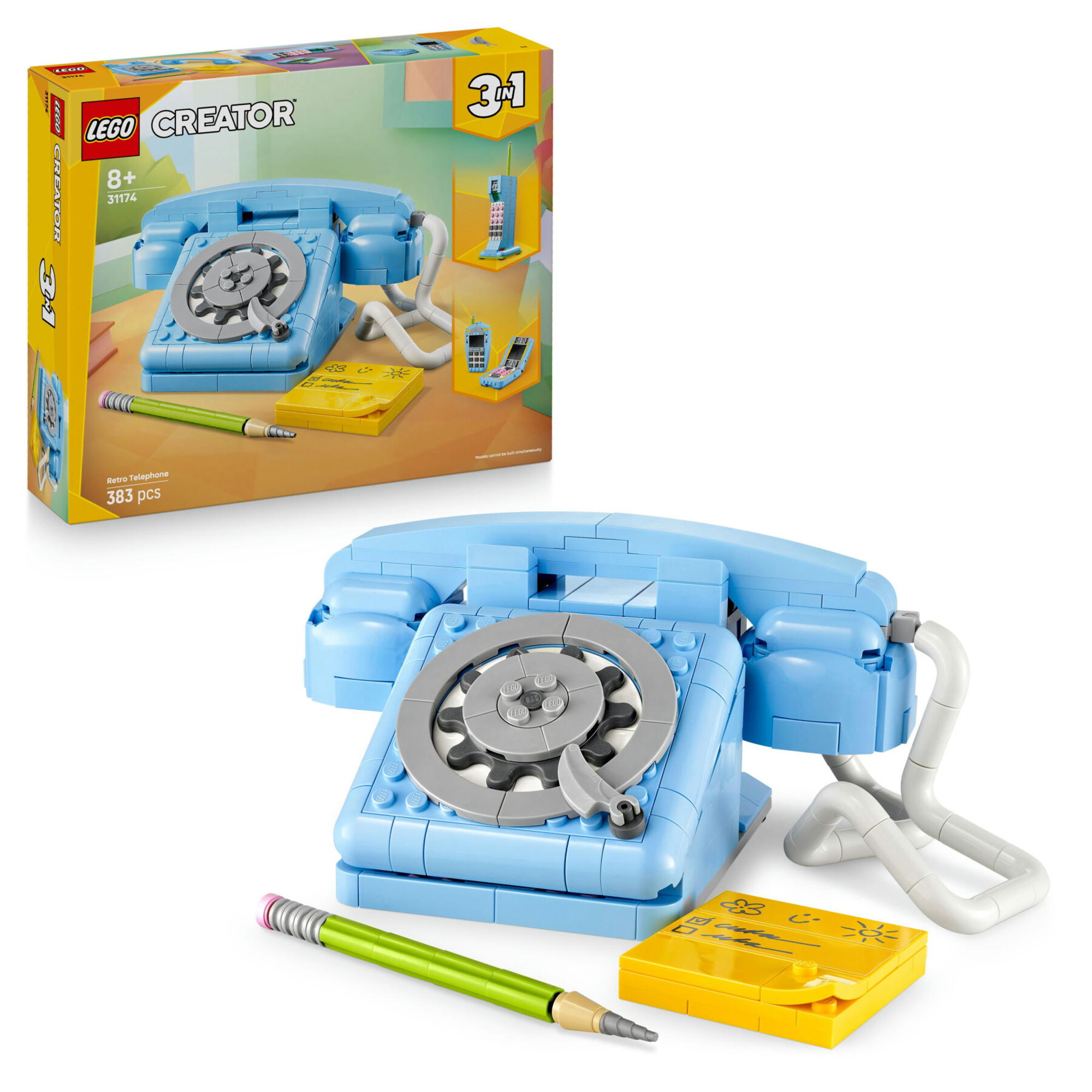 Lego creator 31174 - telefono retrò 3in1 con selettore rotante 8+