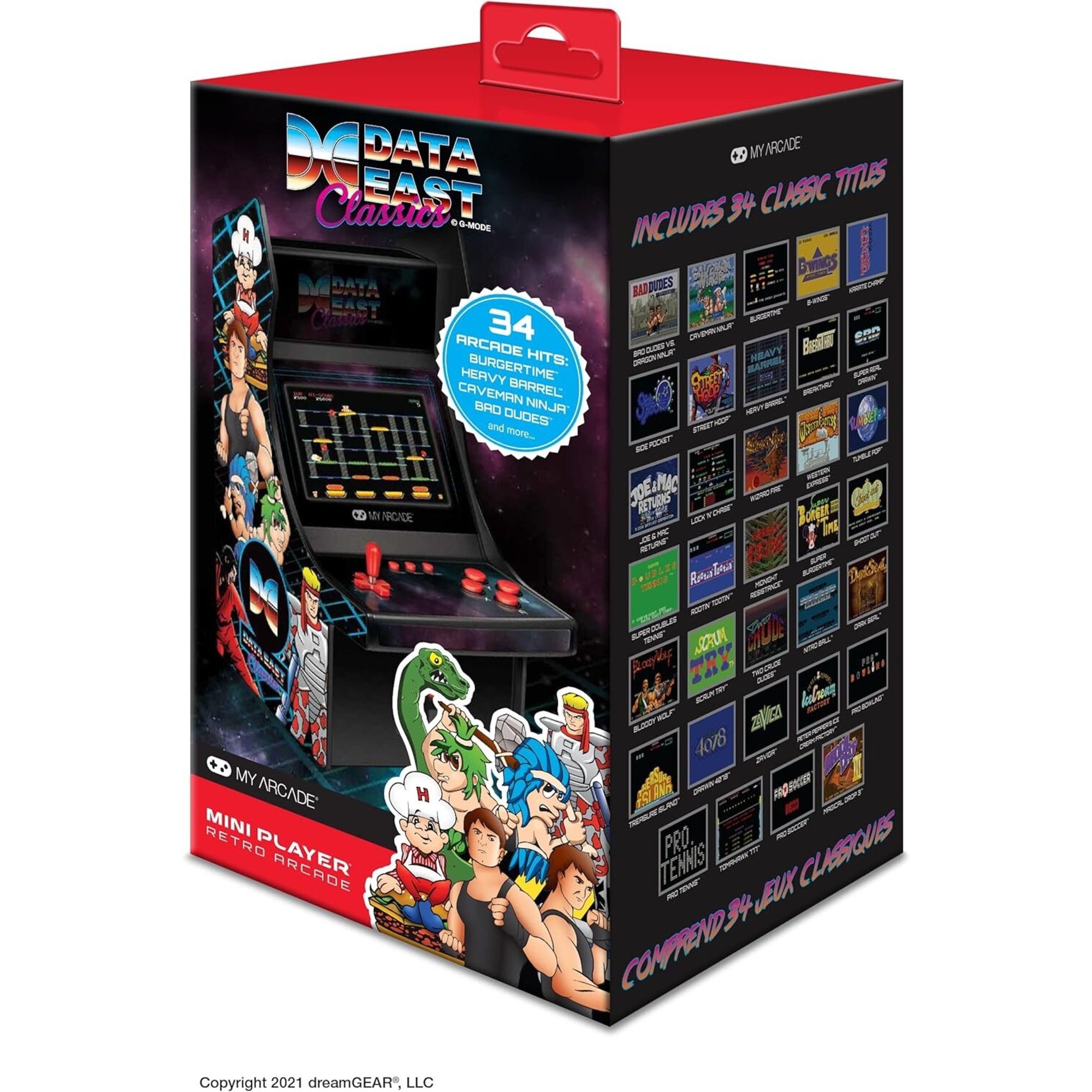 My arcade - mini player data east™ – mini console portatile 10,8 cm con 35 giochi - MY ARCADE