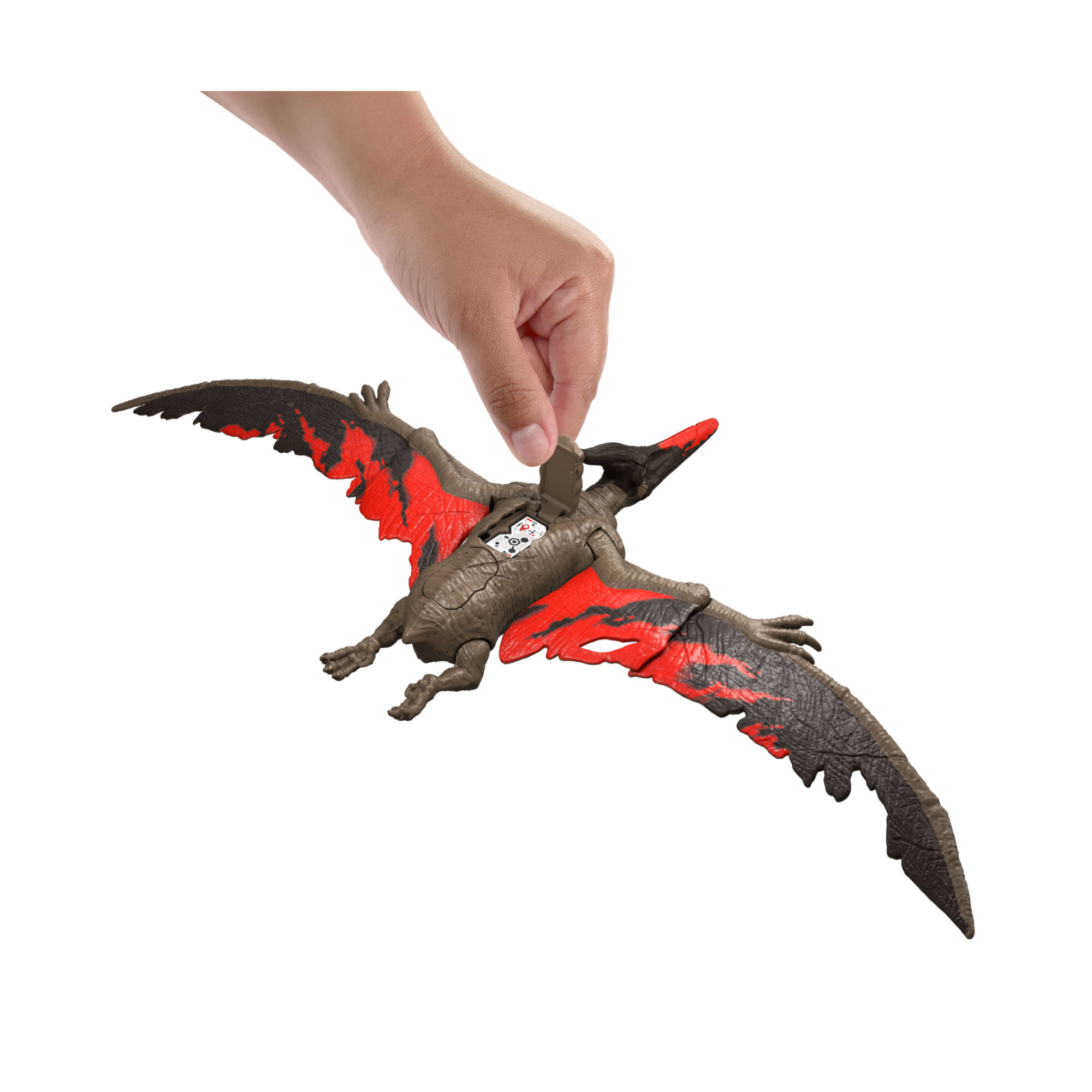 Mattel jurassic world - pteranodonte ruggito selvaggio, dinosauro snodato con ruggito feroce e azione d'attacco inclusa - Jurassic World