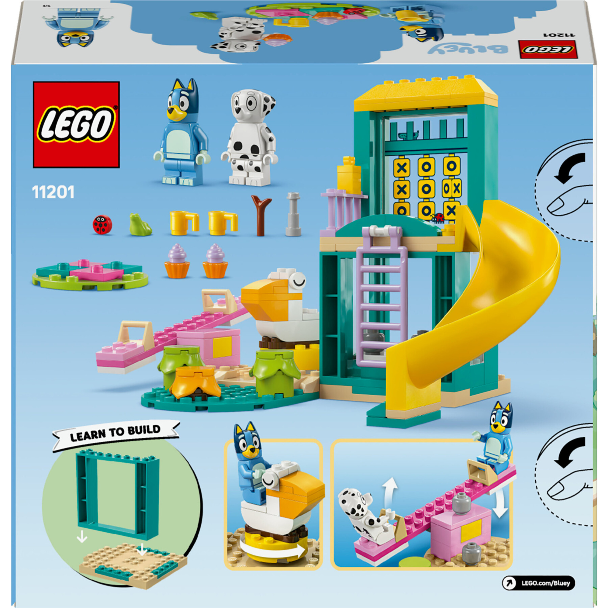 Lego 11201 - bluey parco giochi con scivolo e 2 minifigure, 4+ anni - BLUEY, Lego
