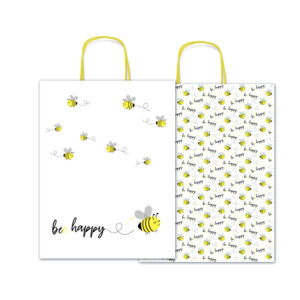 Borsa regalo bee happy - formato 36x46x12 cm - 