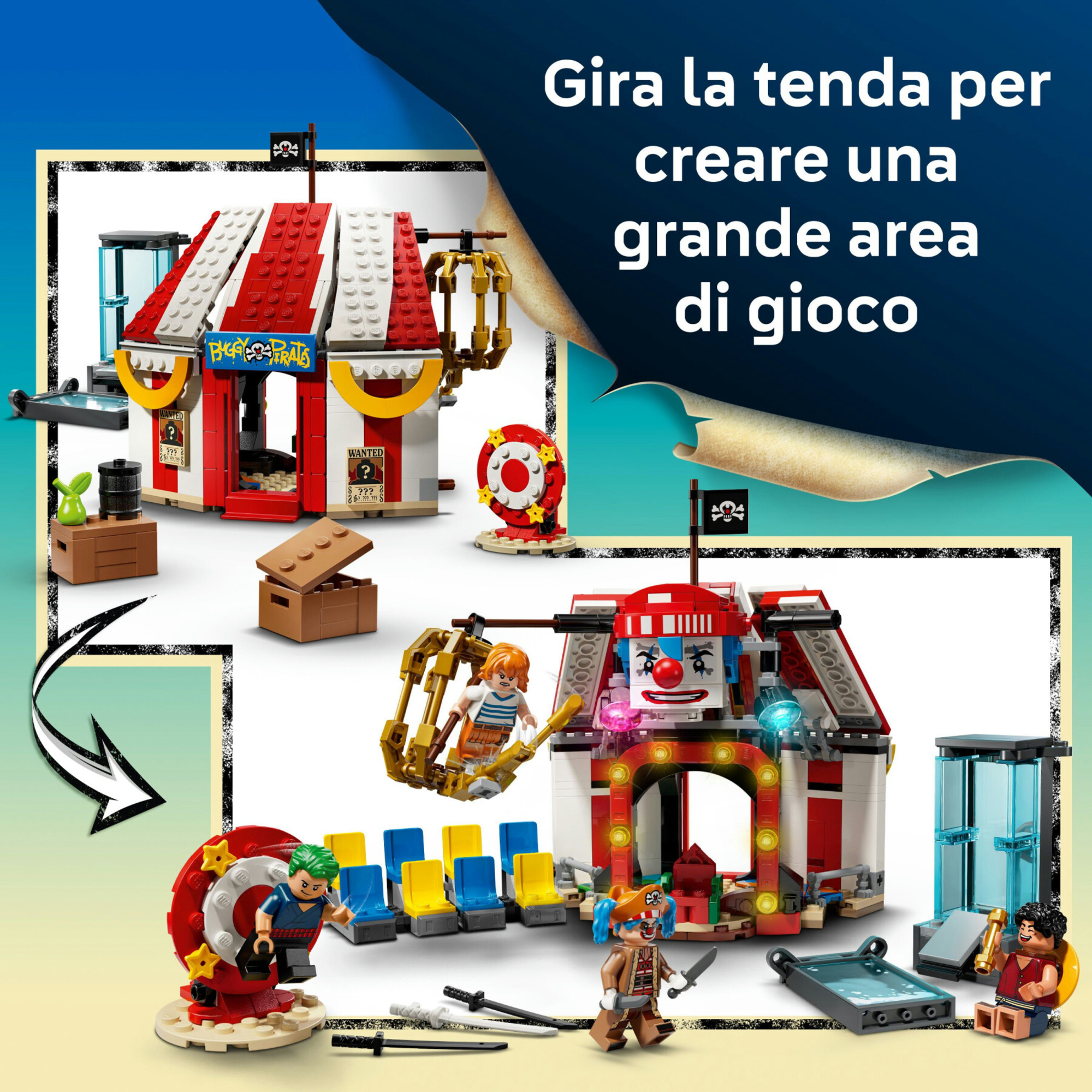 Lego one piece 75637 la tenda del circo di bagy il clown - ONE PIECE, Lego