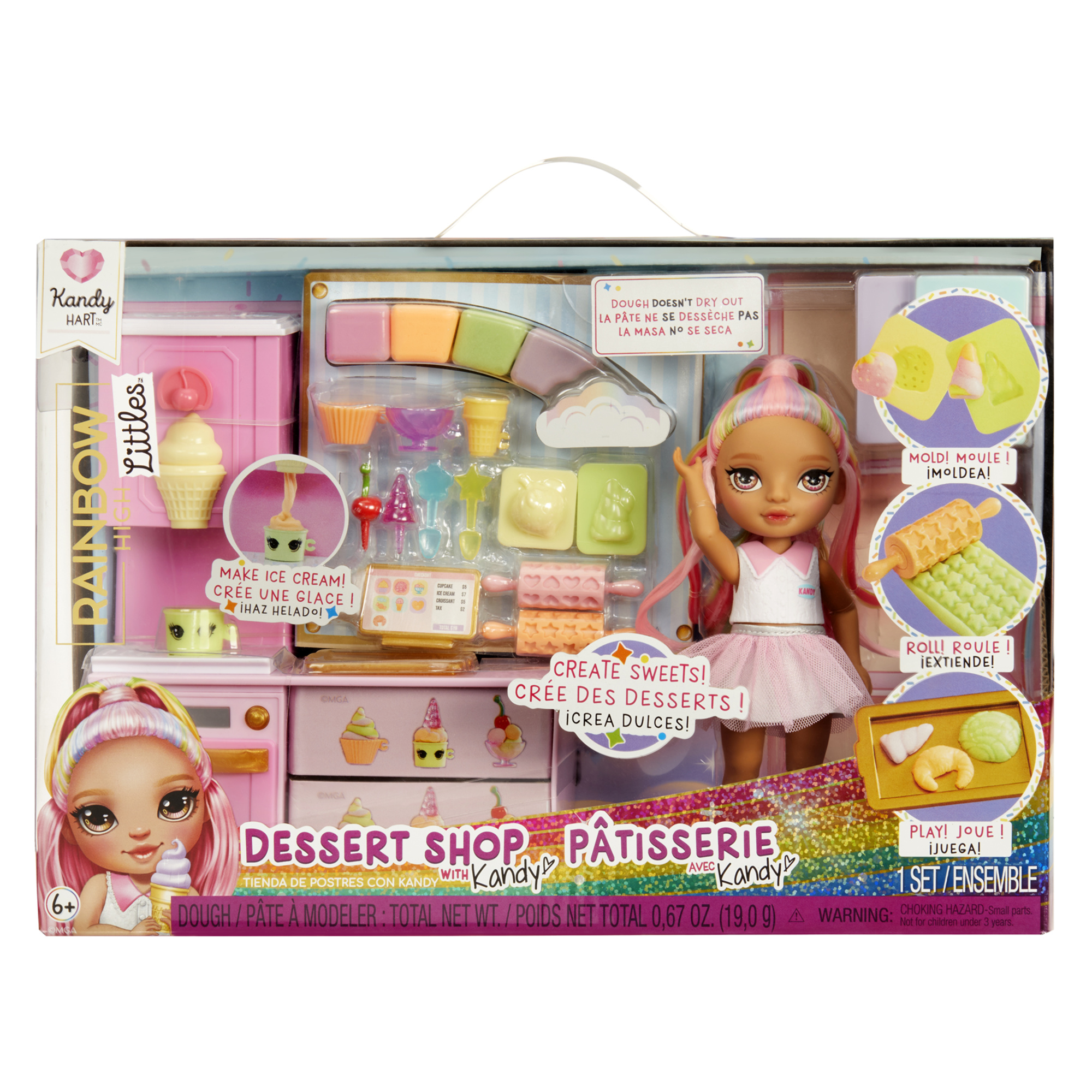 Rainbow high littles - dessert shop con bambola kandy - Rainbow High