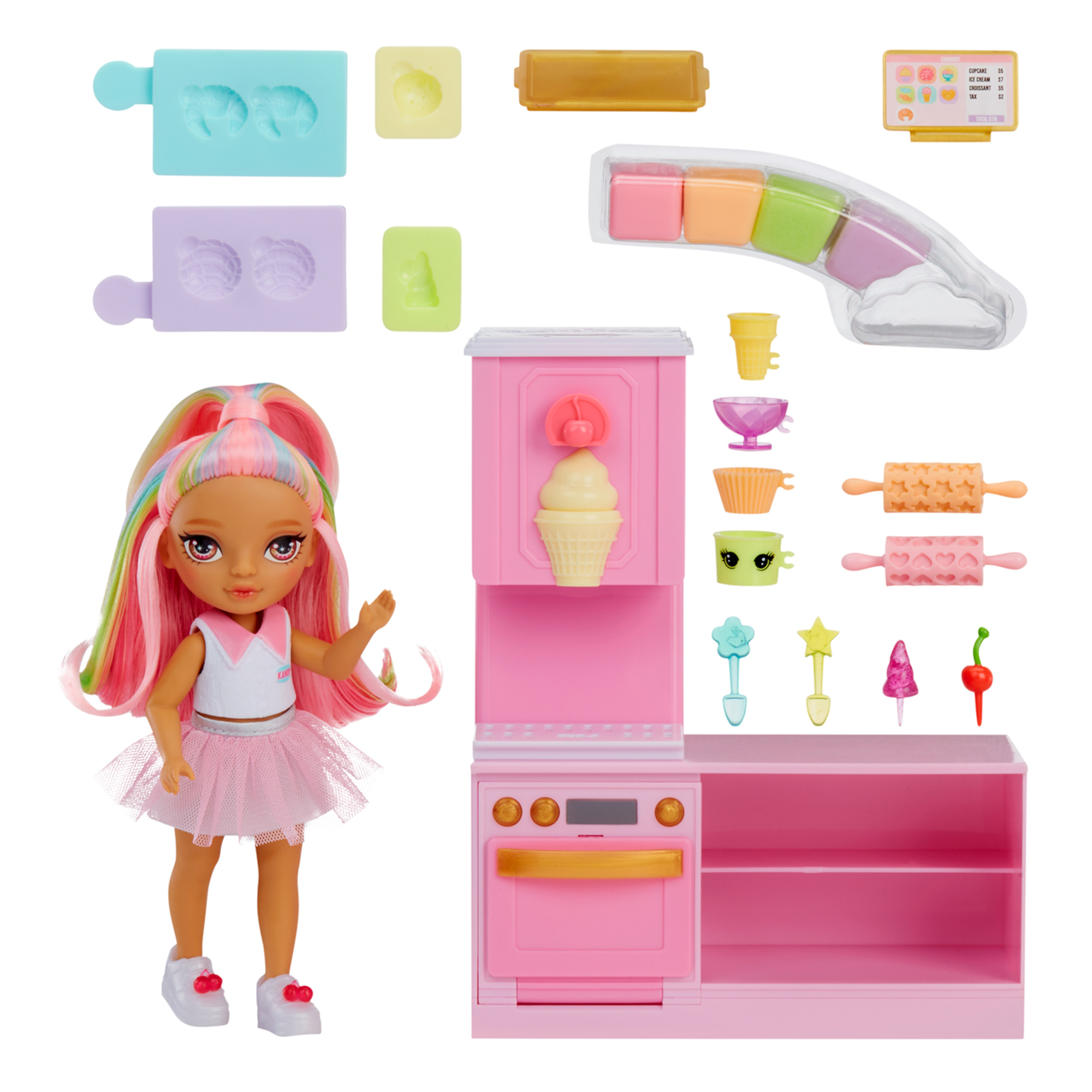 Rainbow high littles - dessert shop con bambola kandy - Rainbow High