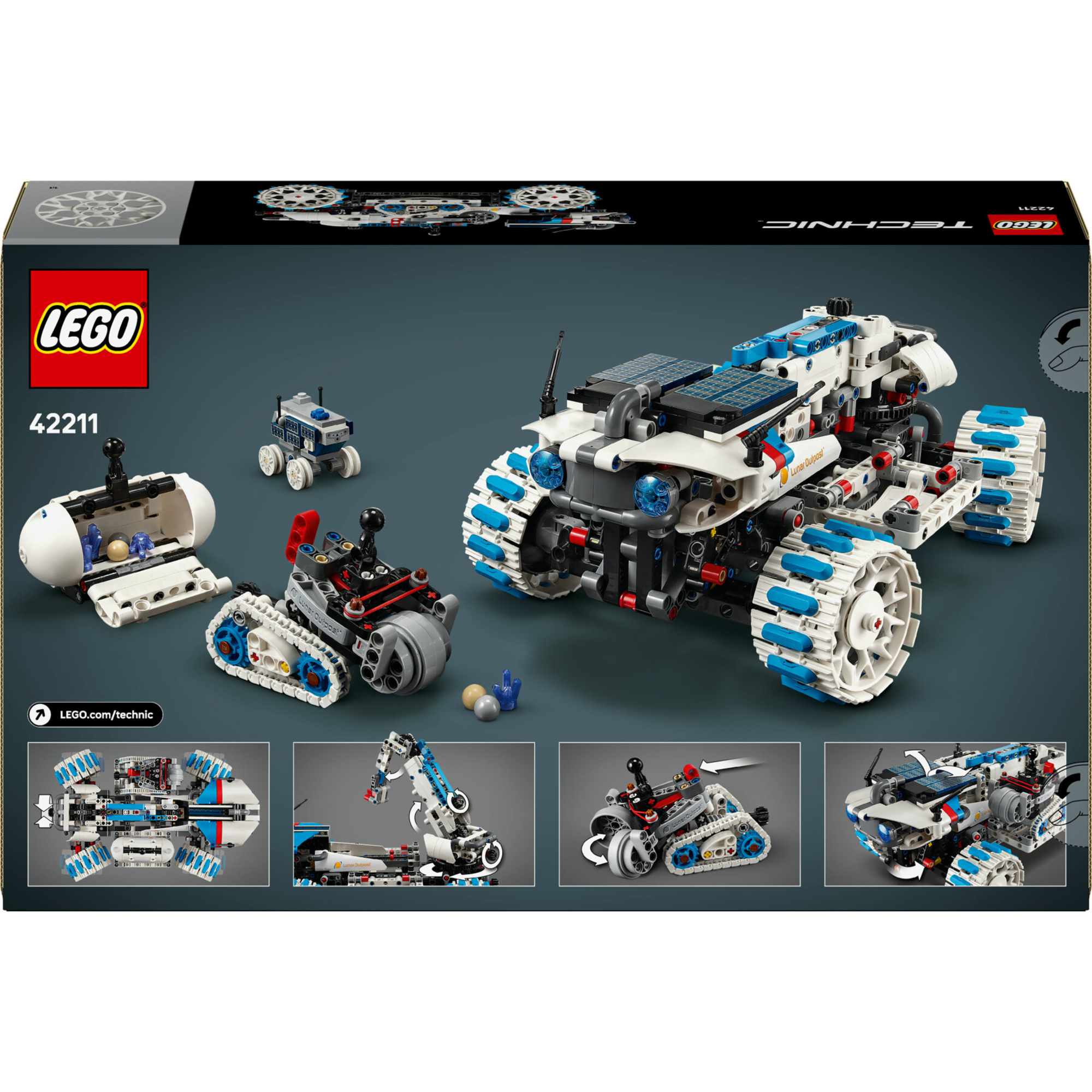 Lego technic 42211 - rover lunare lunar outpost interattivo 10+ - LEGO TECHNIC, Lego