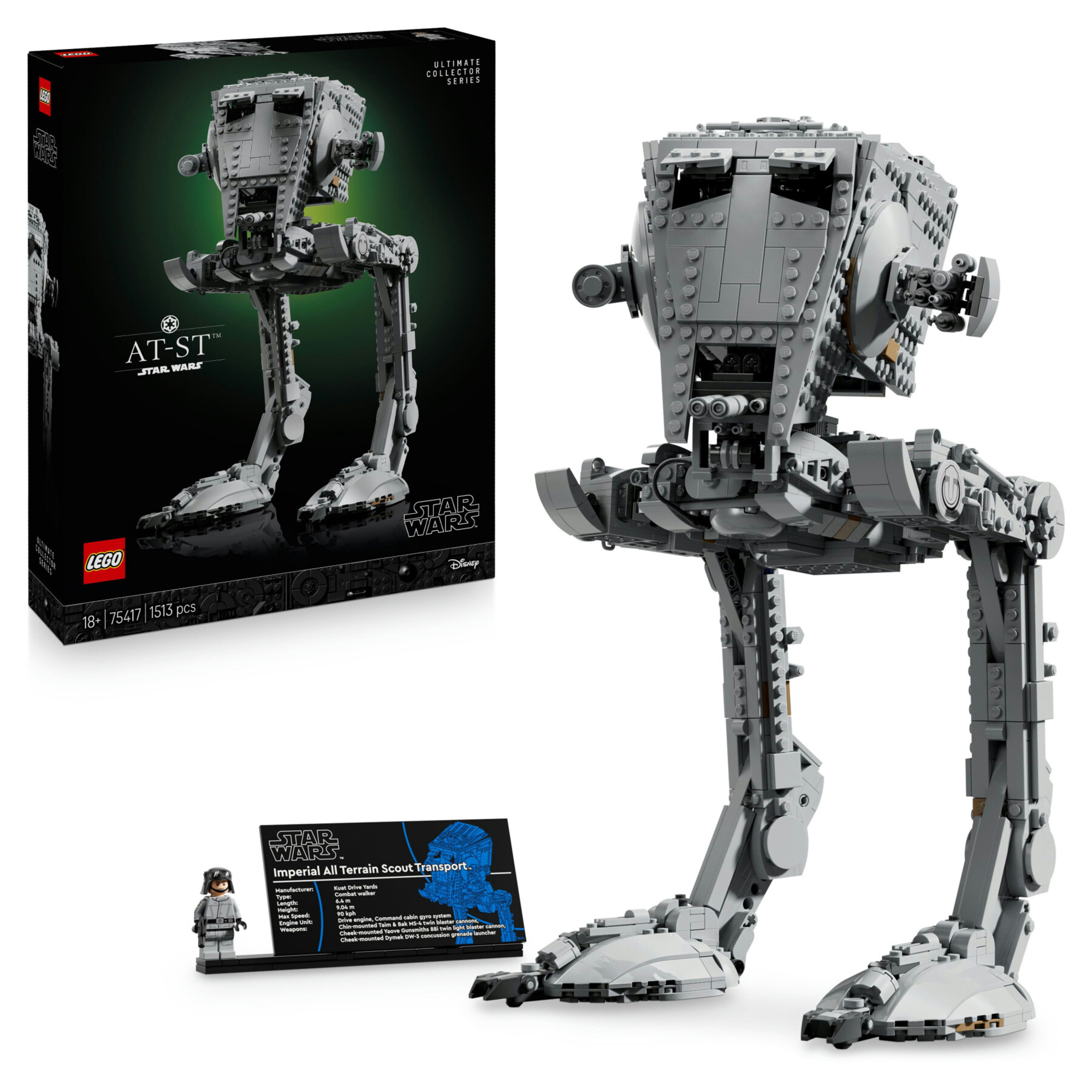 Lego star wars 75417 - walker at-st ucs da esposizione con targa - LEGO STAR WARS, LEGO® Star Wars™, Lego