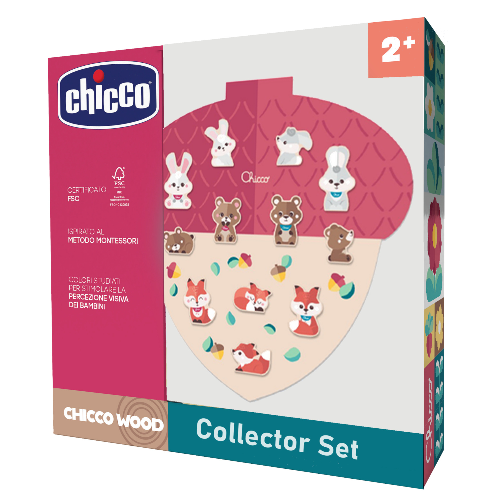 Giocattolo chicco - ghianda set collezione - my wood friends - Chicco