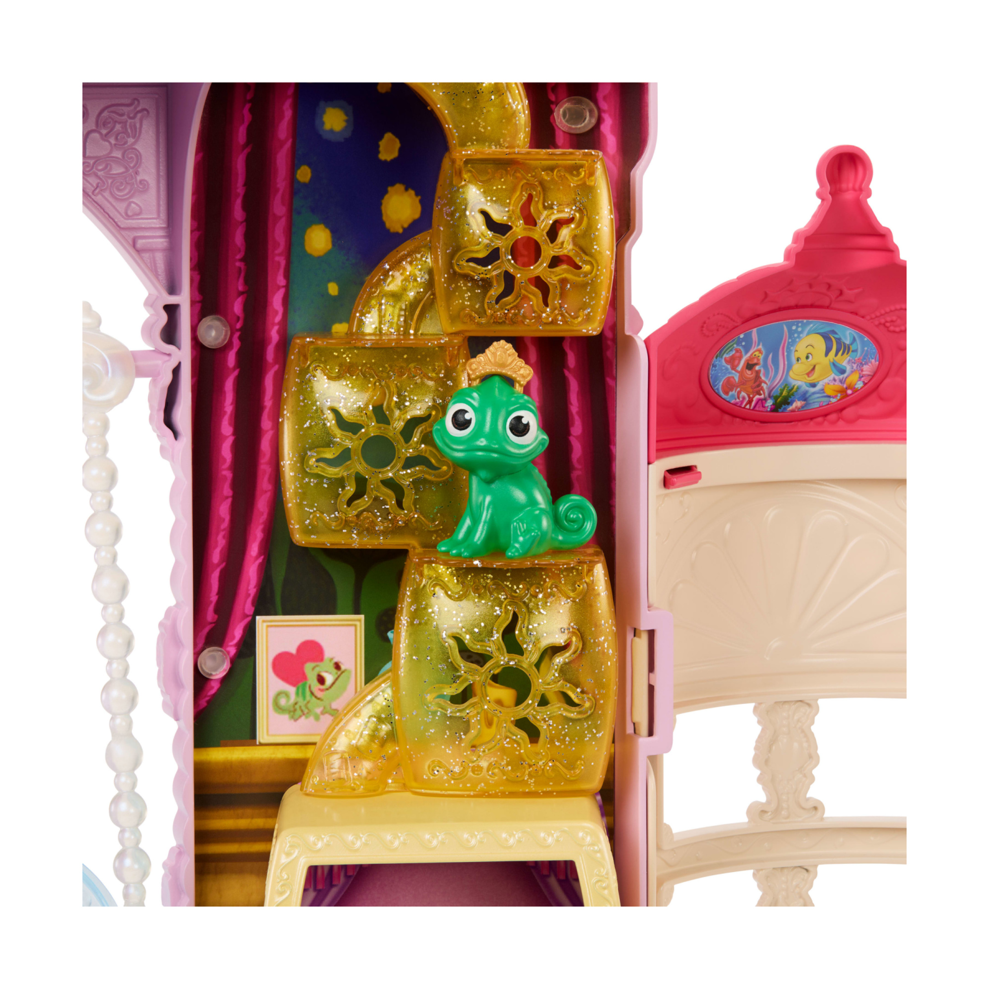 Mattel disney princess - palazzo dei cuccioli, set ispirato al film con 7 aree di gioco, 3 amici animali e oltre 17 accessori - DISNEY PRINCESS