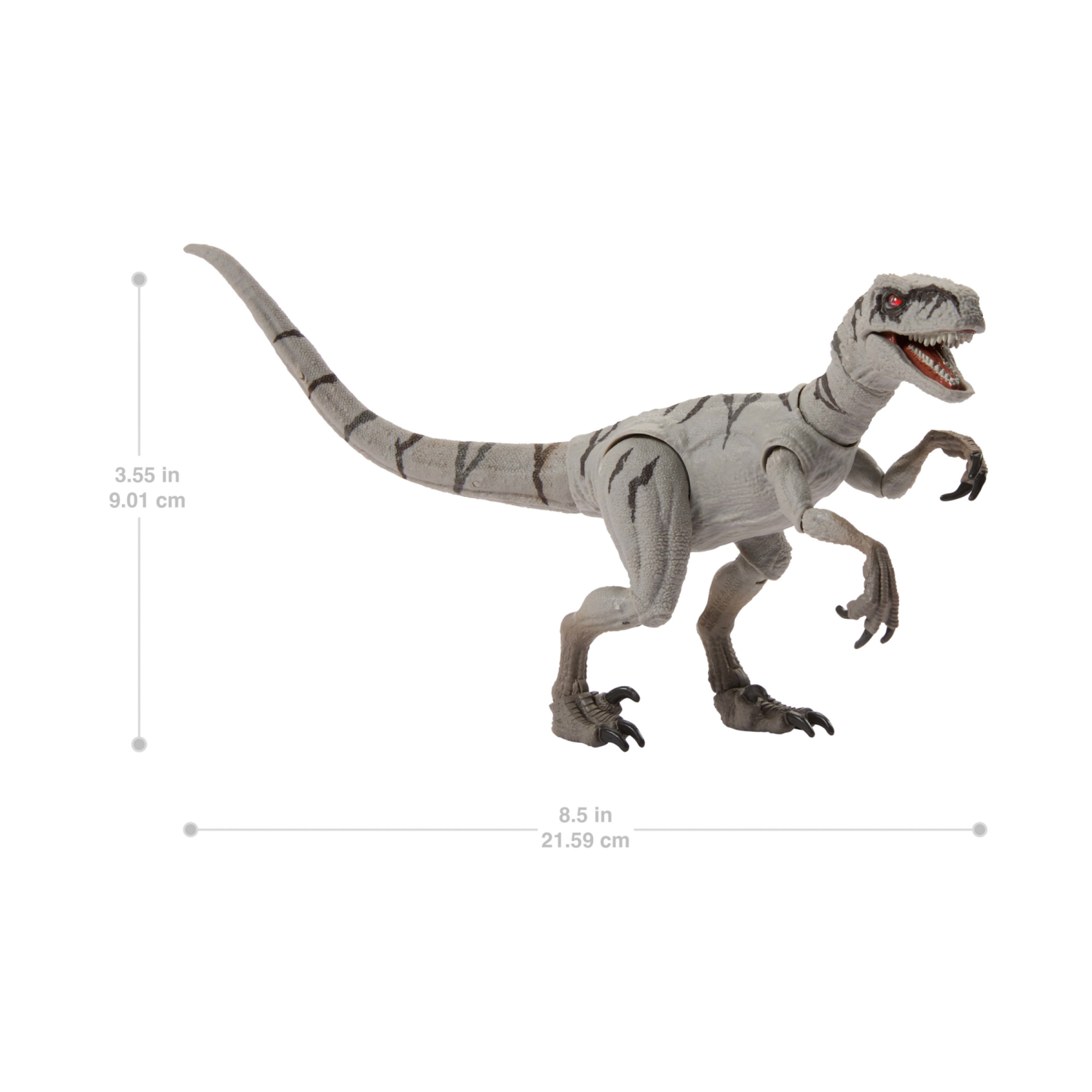 Mattel jurassic world hammond collection - ghost l'atrociraptor, dinosauro articolato con occhi in vetro e design ispirato al film - Jurassic World