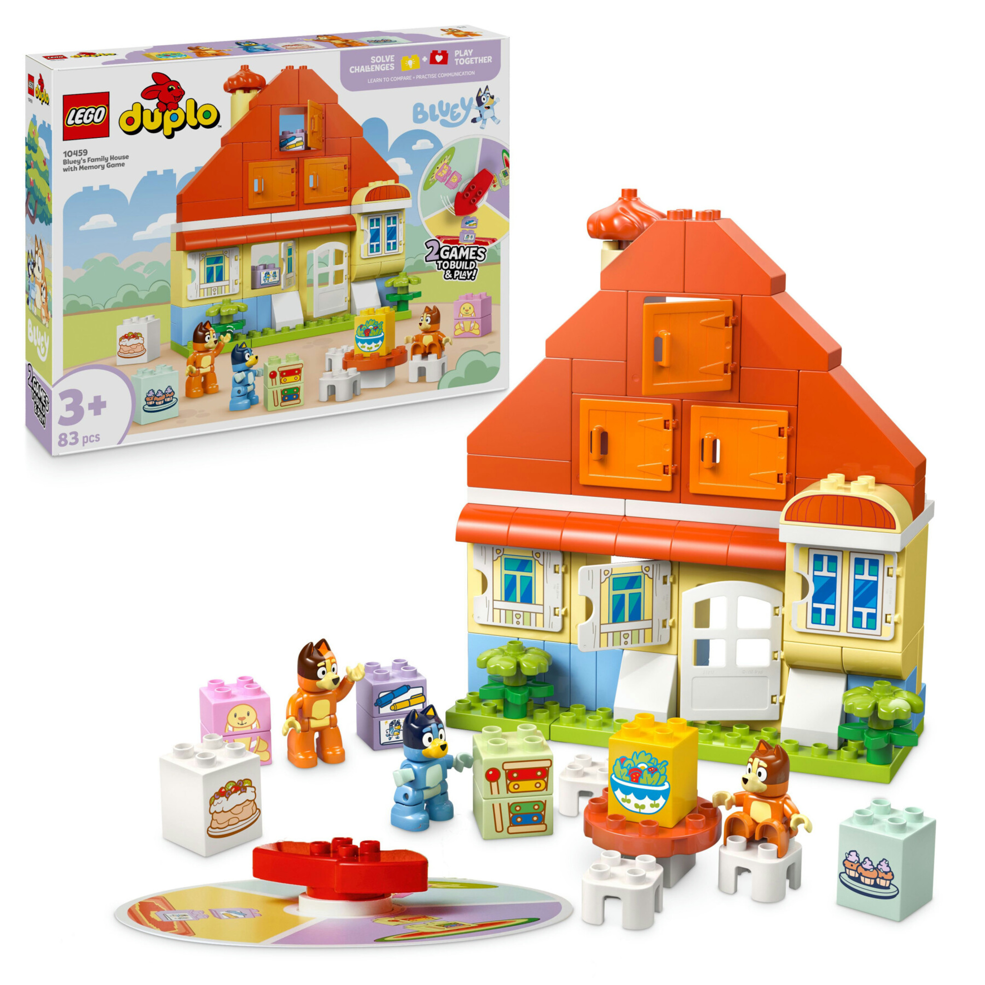 Lego 10459 - duplo casa bluey con gioco memoria e tabellone, 3+ anni - LEGO DUPLO, Lego