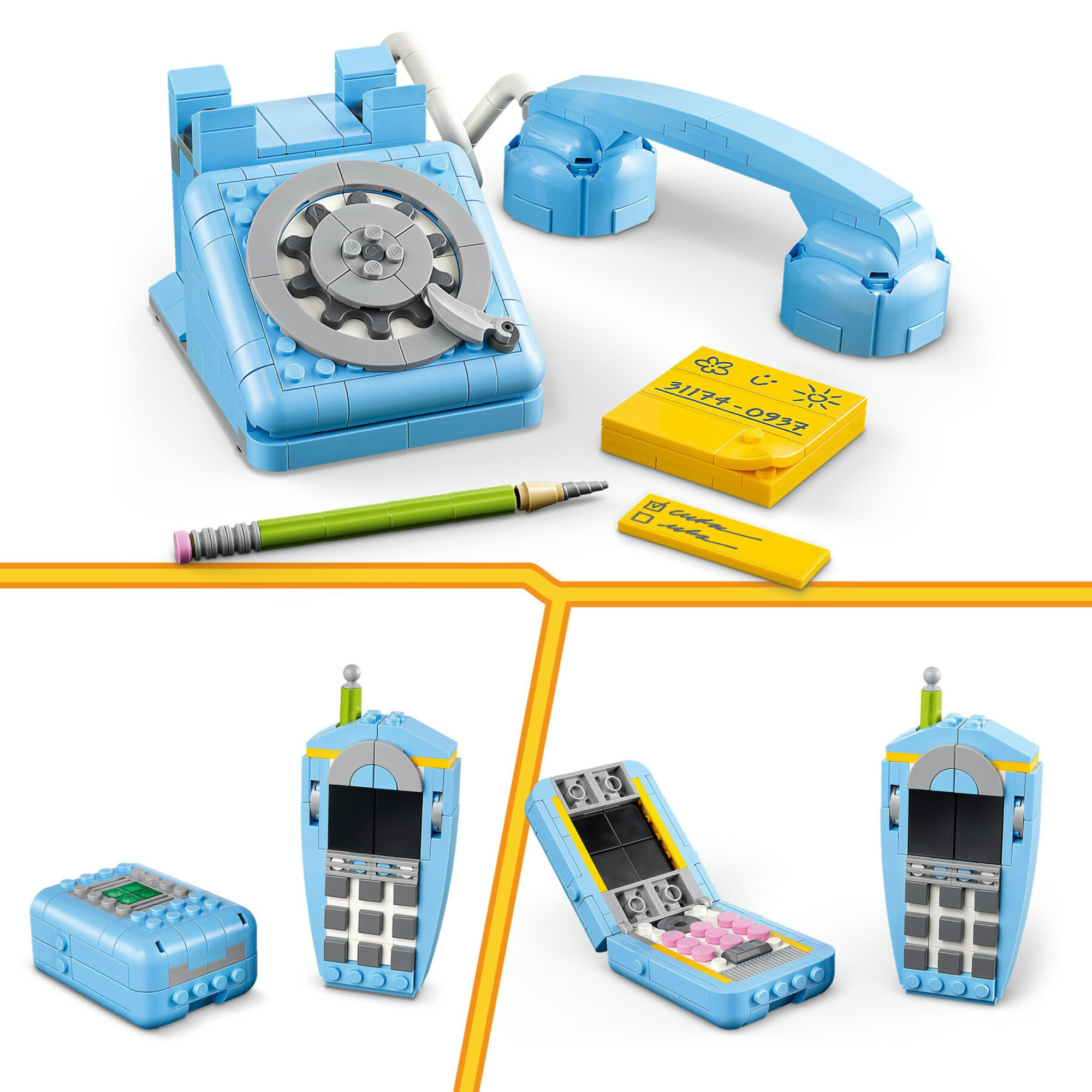 Lego creator 31174 - telefono retrò 3in1 con selettore rotante 8+ - LEGO CREATOR, Lego