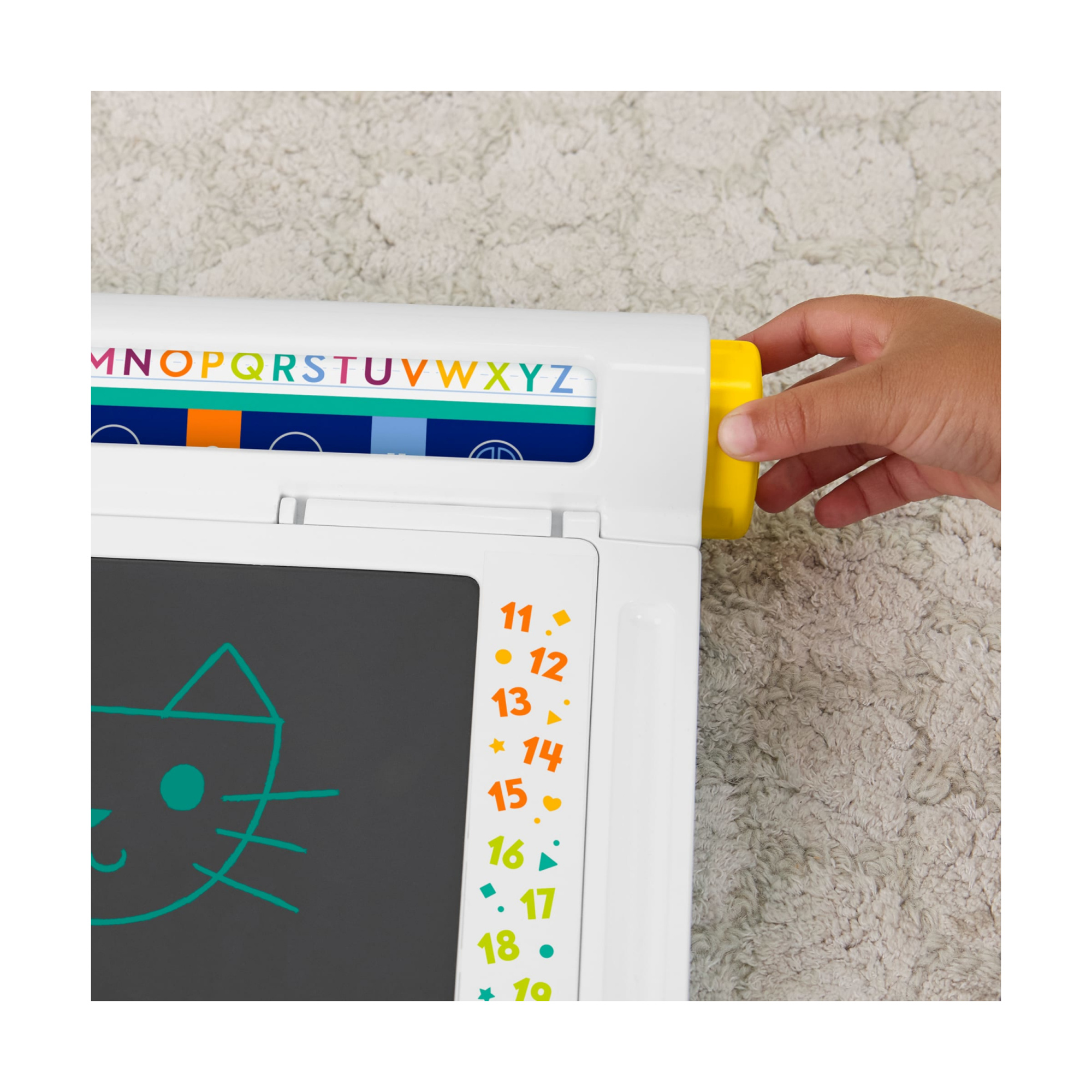 Fisher-price - postazione impara e scarabocchia, tablet per scrivere e disegnare con schermo lcd e 6 stencil incluso - FISHER PRICE