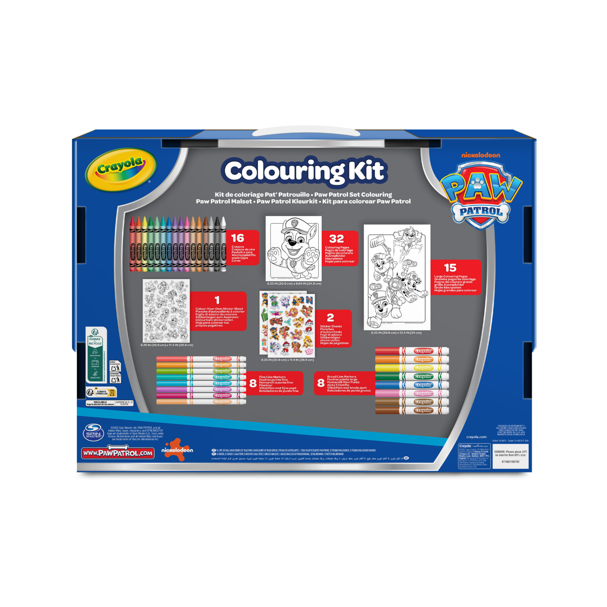 Crayola – set da colorare paw patrol con 80+ pezzi per attività creative - Paw Patrol