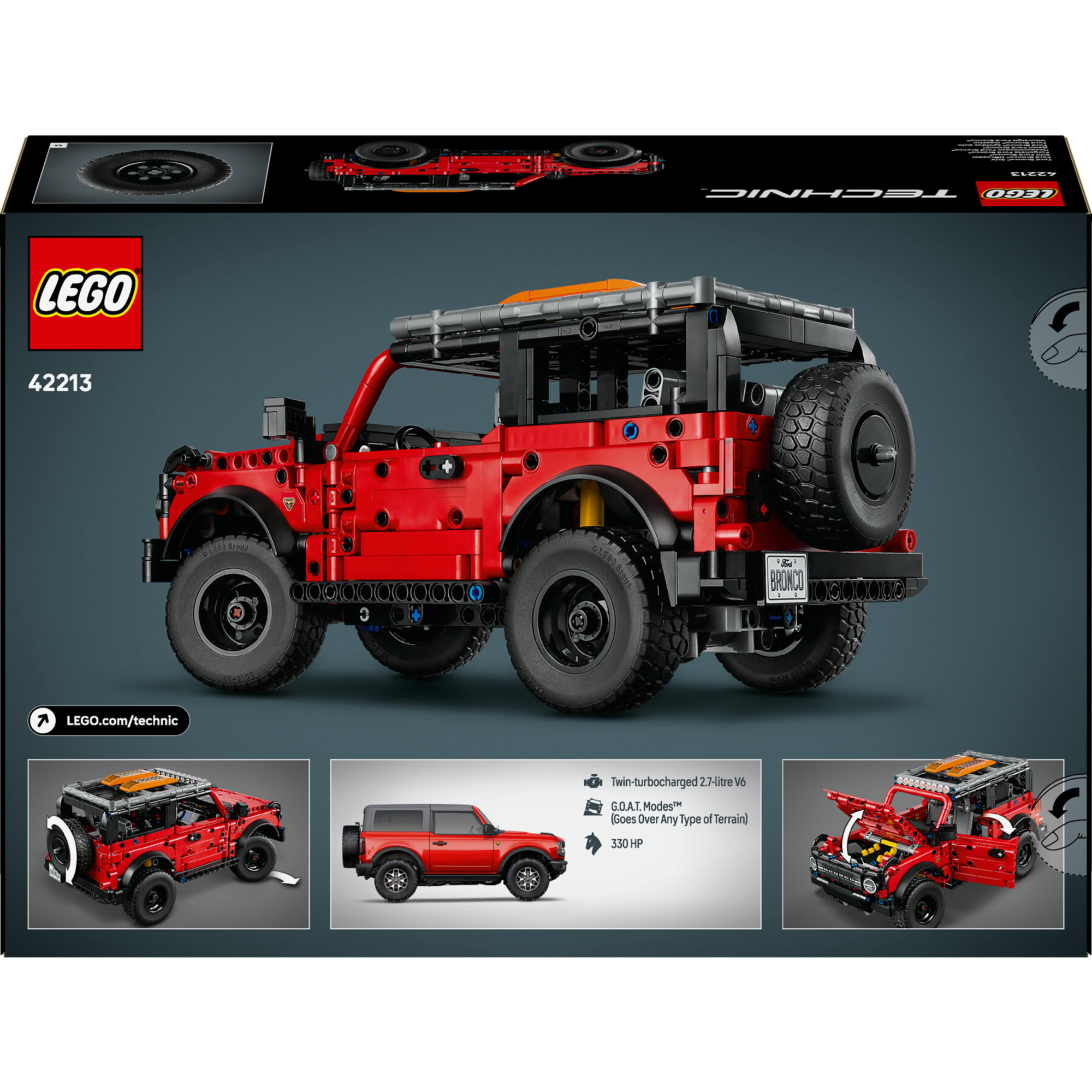 Lego technic 42213 - suv ford bronco con motore v6 e sterzo 9+ - LEGO TECHNIC, Lego