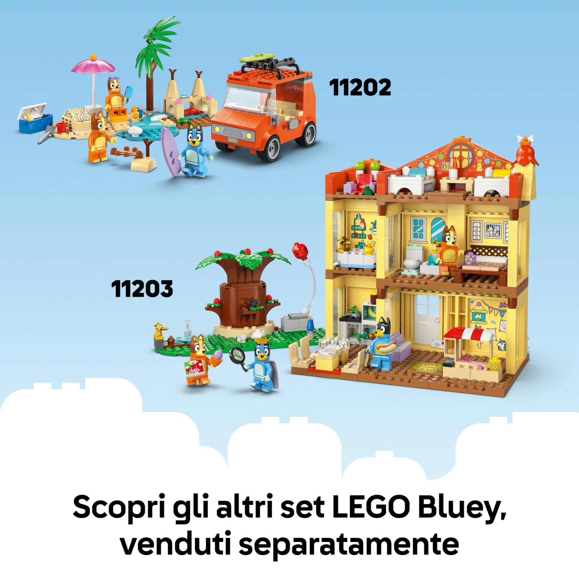 Lego 11201 - bluey parco giochi con scivolo e 2 minifigure, 4+ anni - BLUEY, Lego